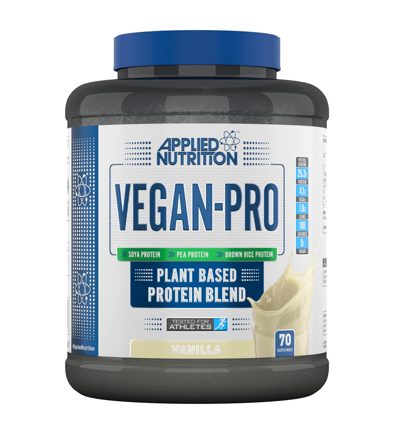 Applied Nutrition Vegan Pro Vanilla Plant Based Protein Powder 2.1kg - 70 Servings - Buy Online on GoSupps.com