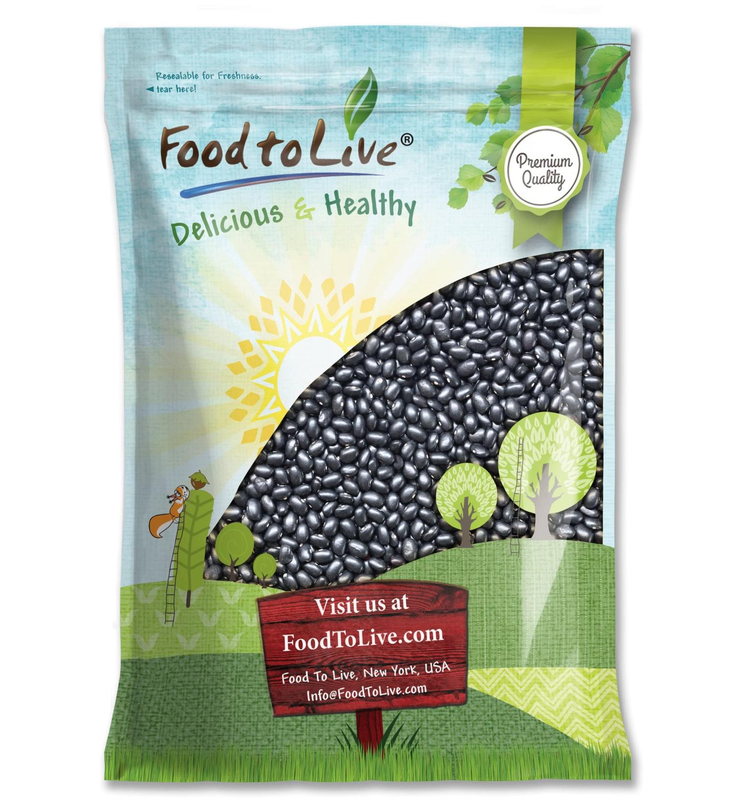 Organic Black Turtle Beans 10 lbs - Non-GMO, Whole Dried, Sproutable & Vegan - Kosher, Low Sodium, High Protein & Fiber - Ideal for Soups, Salads, Stews & Chili - Bulk Pack of 1 - Buy Online on GoSupps.com