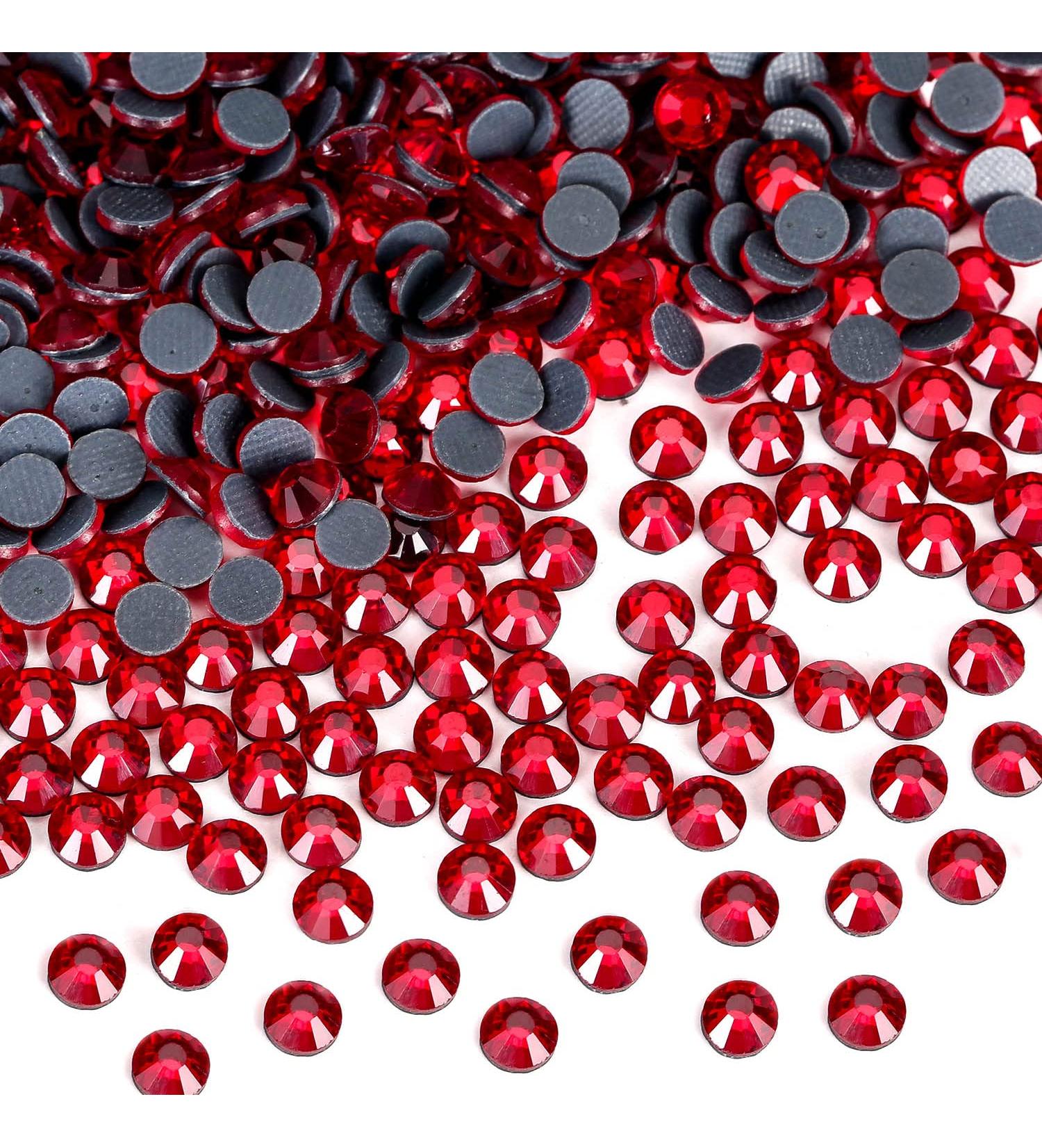 SS10 Red Hotfix Rhinestones Crystal Glass Bulk - 2.8mm Round (4320pcs) for DIY Clothes, Shoes, Gifts - Red Glitter Decoration - Buy Online on GoSupps.com