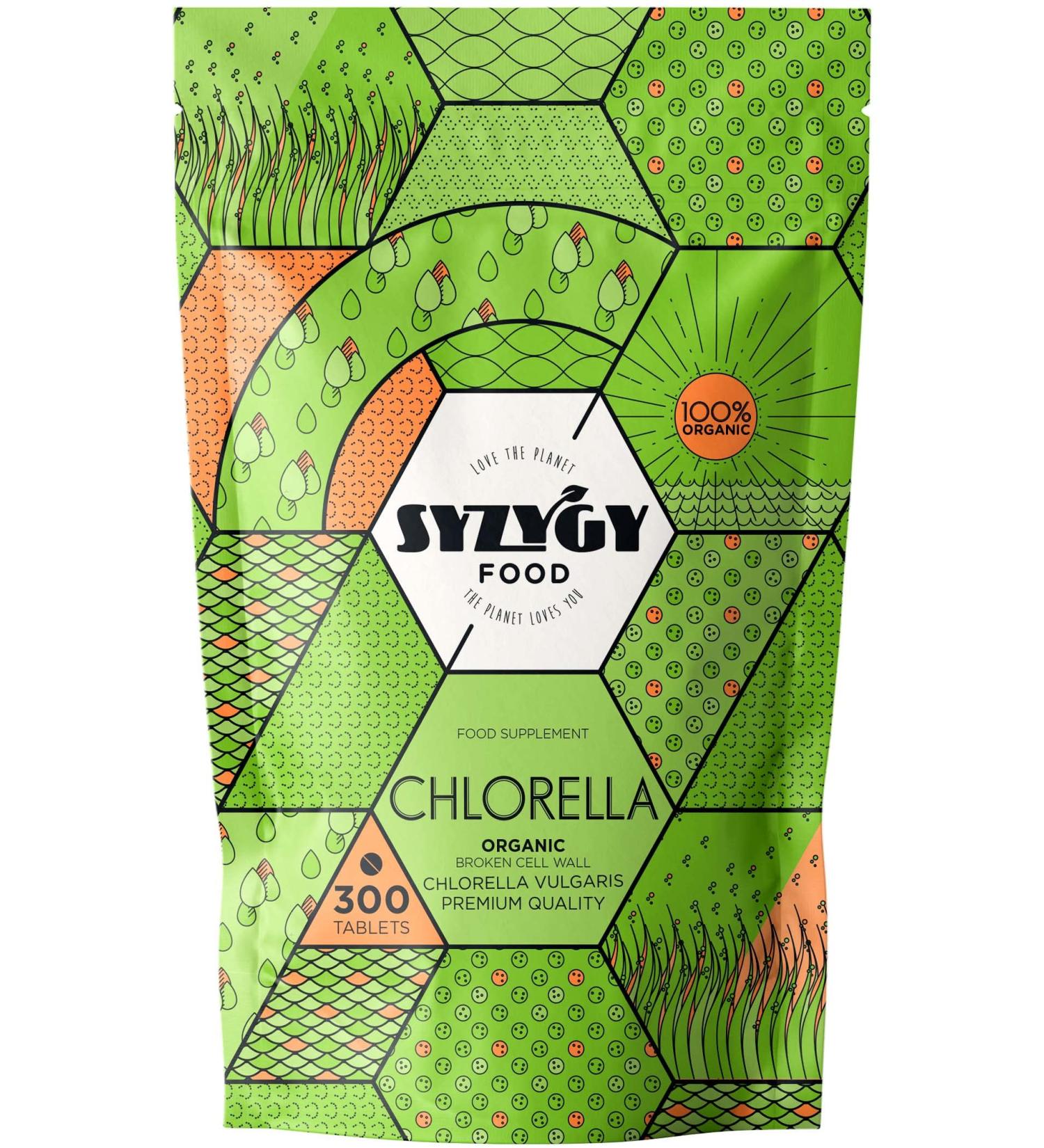 SYZYGY FOOD | Certified Organic Chlorella | 300 Tablets of 500mg | Chlorella 99% ORGANIC | Broken Cell Wall | DETOX - Vegan - Plant Proteins - Satiety - B12 - Vitamins - Minerals - Buy Online on GoSupps.com