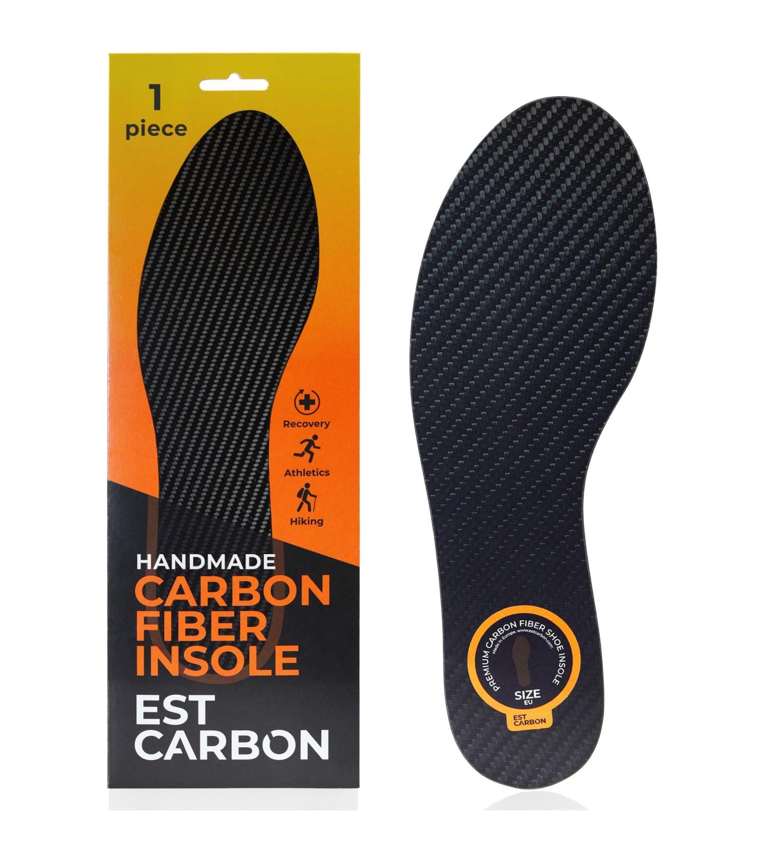 Carbon Fiber Insole - Rigid Shoe Insert for Foot Pain Relief | Graphite Orthotic for Arthritis & Hallux Rigidus | Unisex Steife Solen EU41 265mm - Black - Buy Online on GoSupps.com