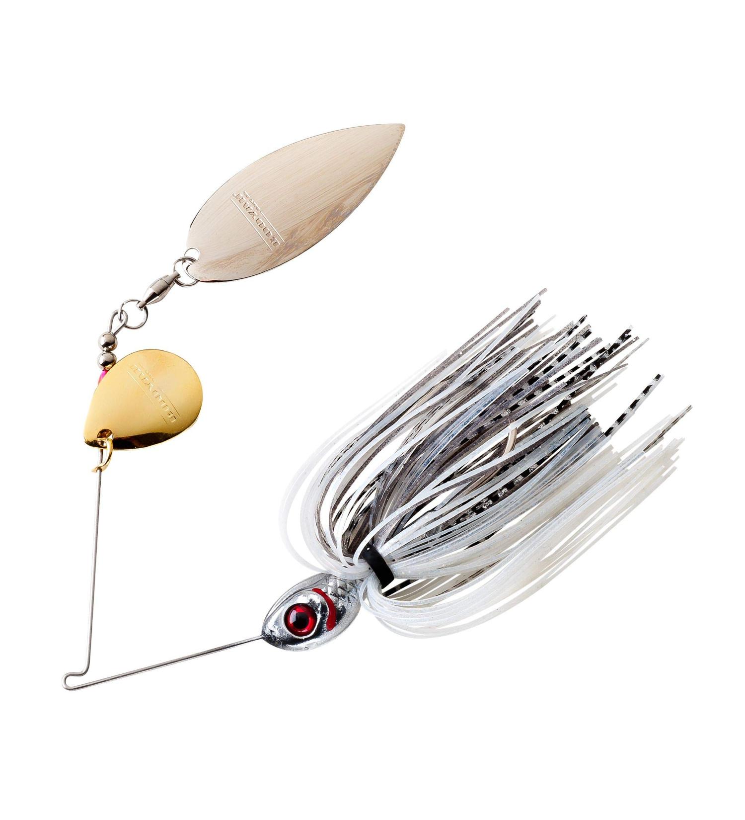 Booyah Counter Strike Spinner-Bait Bass Fishing Lure Tandem (1/2 Oz) Chrome Shad