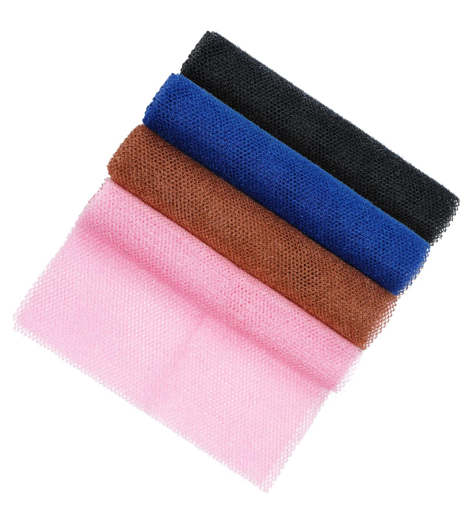 Bantoye African Exfoliating Net Sponge Set - 4 Pcs Long Body Scrubber for Daily Shower Bathing - 31.5 x 11.8 Inch, Color 1 - Buy Online on GoSupps.com