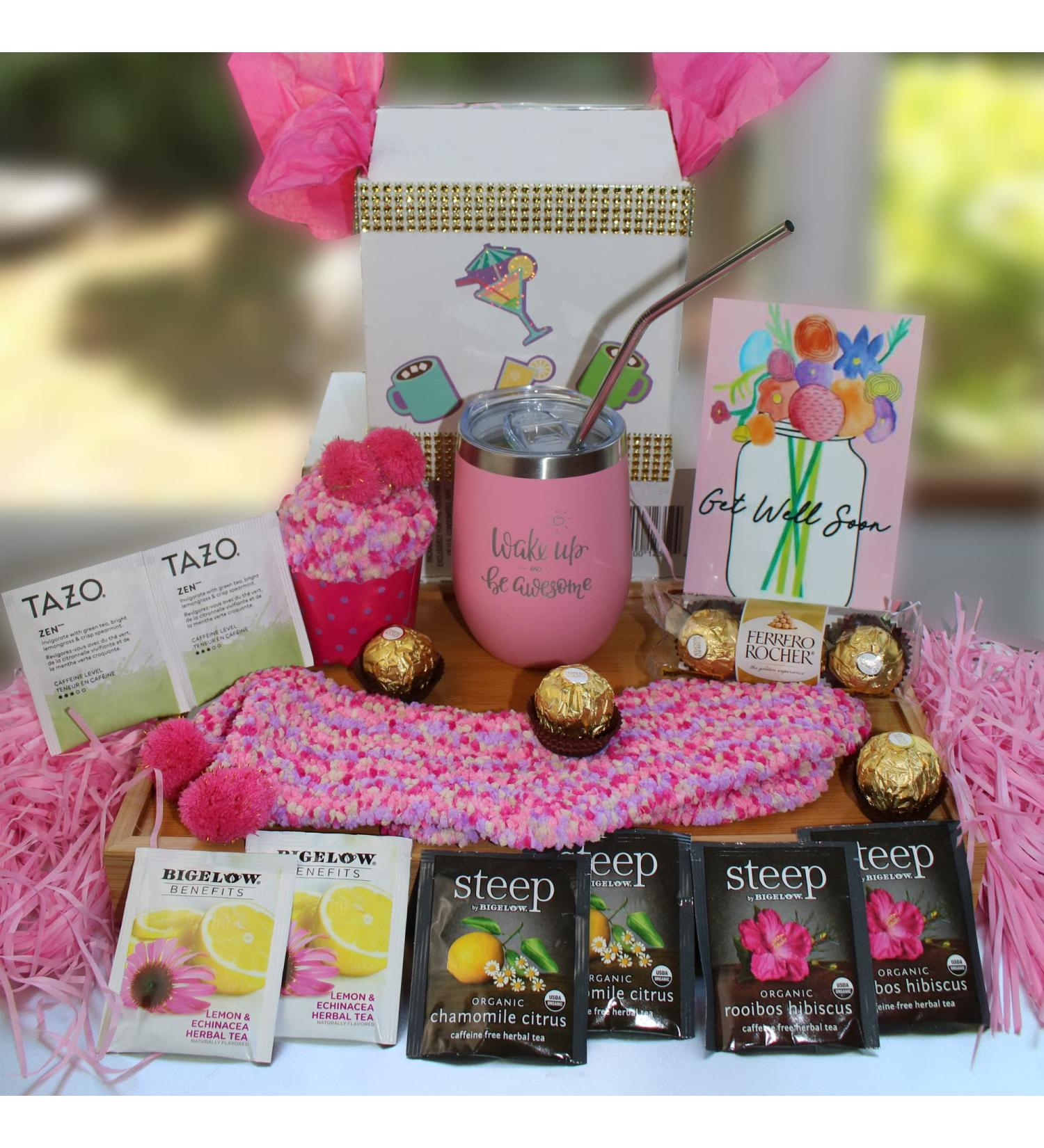 Feel Better Soon: Get Well & Self Care Gifts for Women - Tea Gift Basket for Stress Relief - Buy Online on GoSupps.com