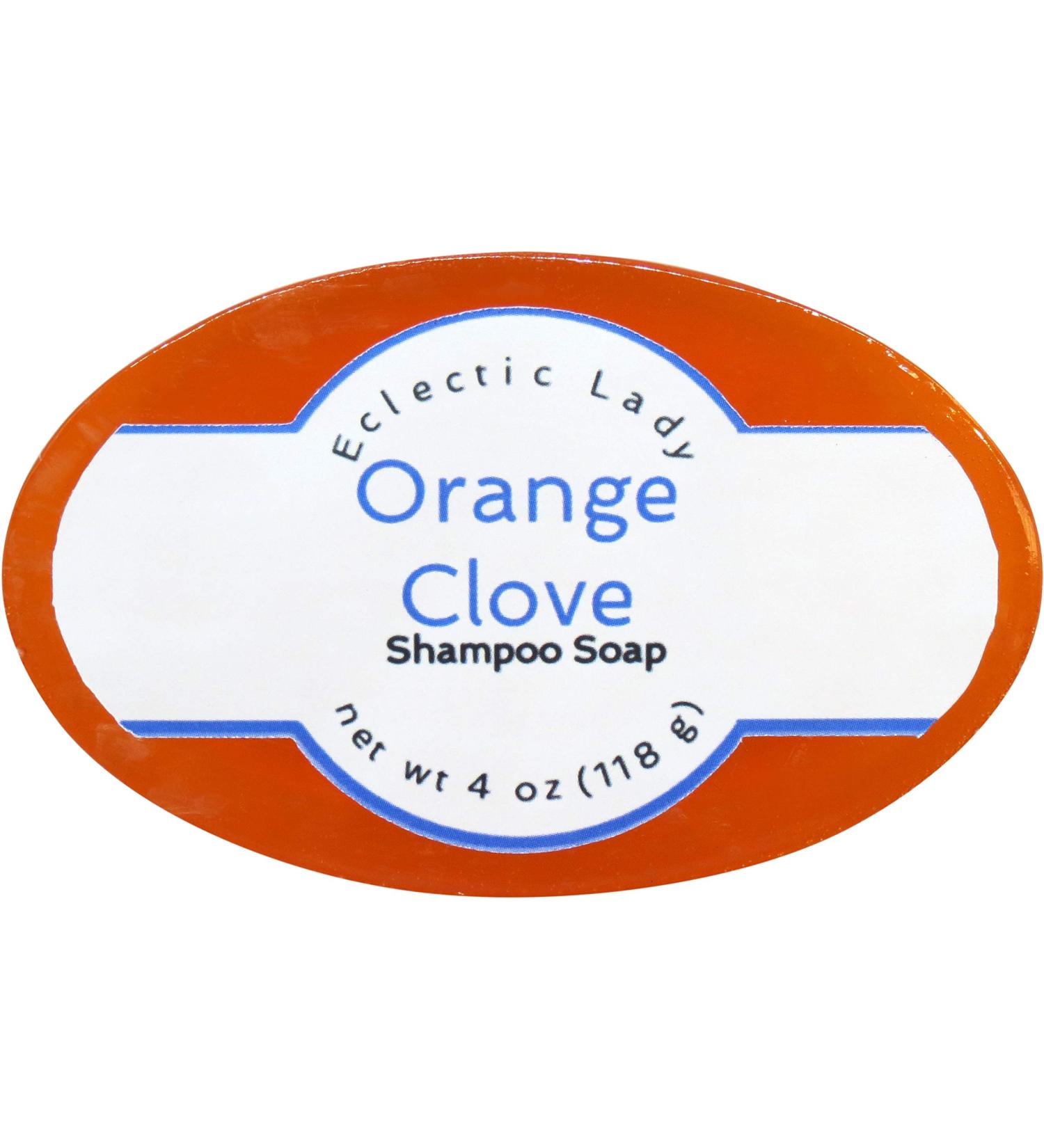 Eclectic Lady Orange Clove Shampoo Soap Bar - 4 oz with Argan Oil Silk & Honey Protein Aloe & Calendula Extracts - Sulfate-Free Vegan Shampoo Bar for Healthy Hair - Buy Online on GoSupps.com