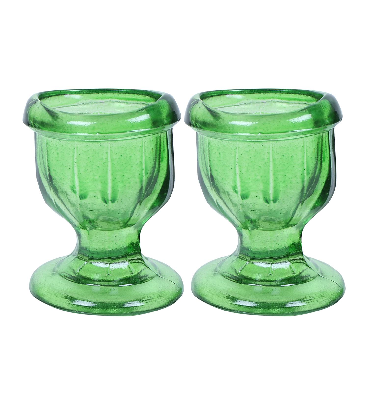 Engineering Design Glass Eye Wash Cup - Set of 2 for Effective Eye Cleansing (Green) - Buy Online on GoSupps.com