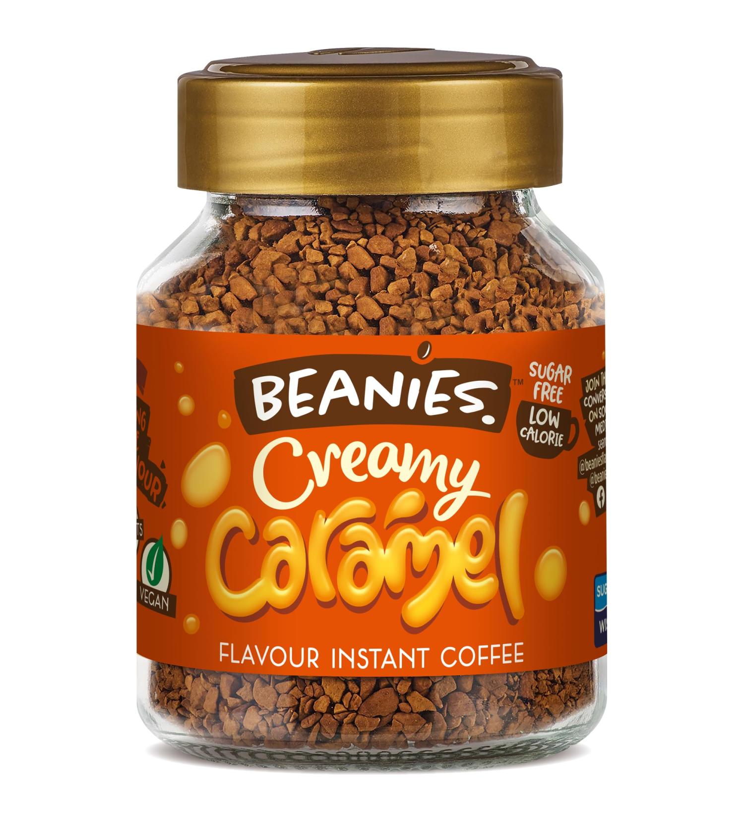 Beanies Creamy Caramel Instant Coffee 50g - Rich and Flavorful Brew - Pack of 1 - Buy Online on GoSupps.com