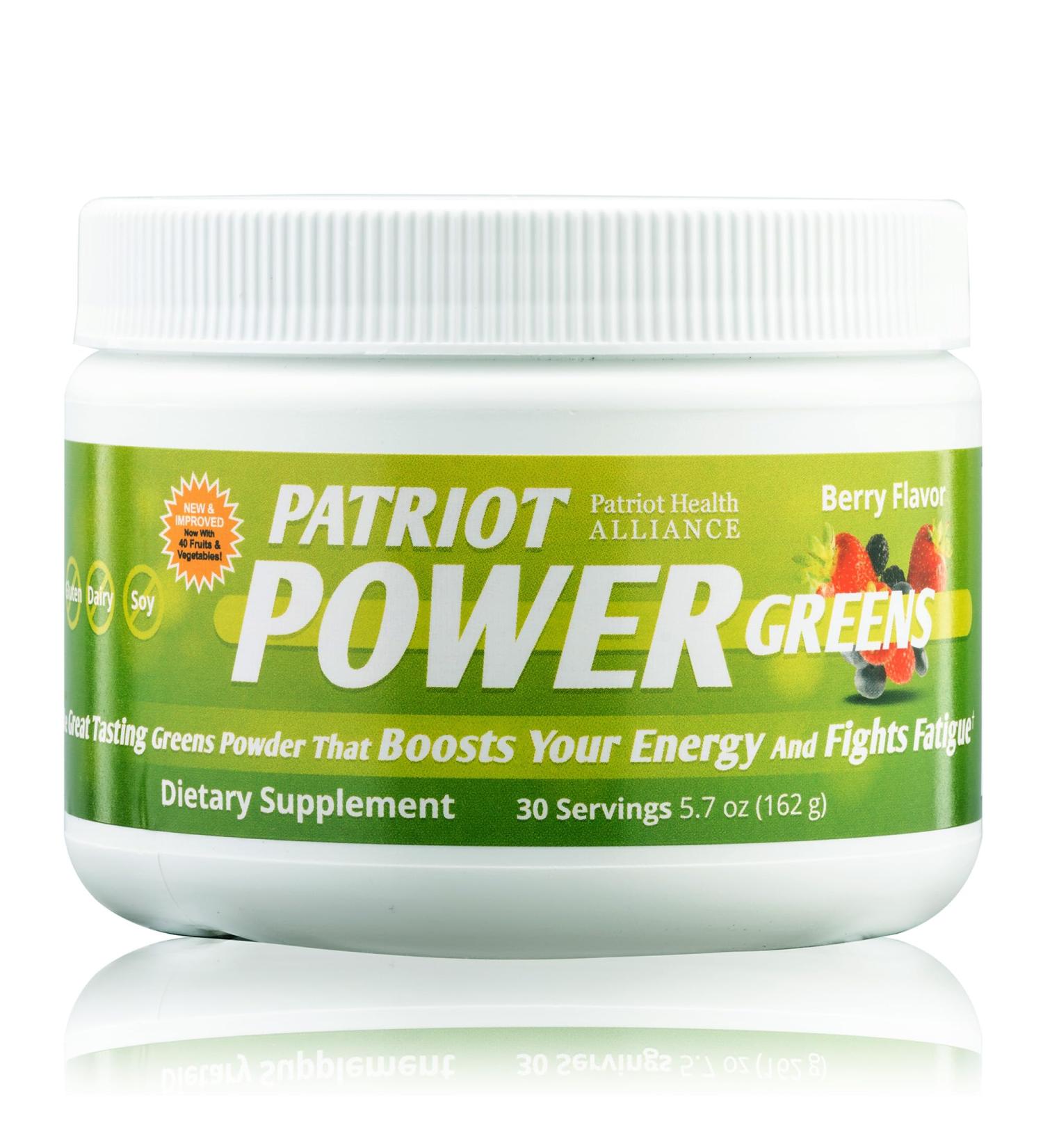 Patriot Power Greens: 40+ Fruits & Vegetables Organic Superfood Dietary Supplement 30 Servings - Buy Online on GoSupps.com