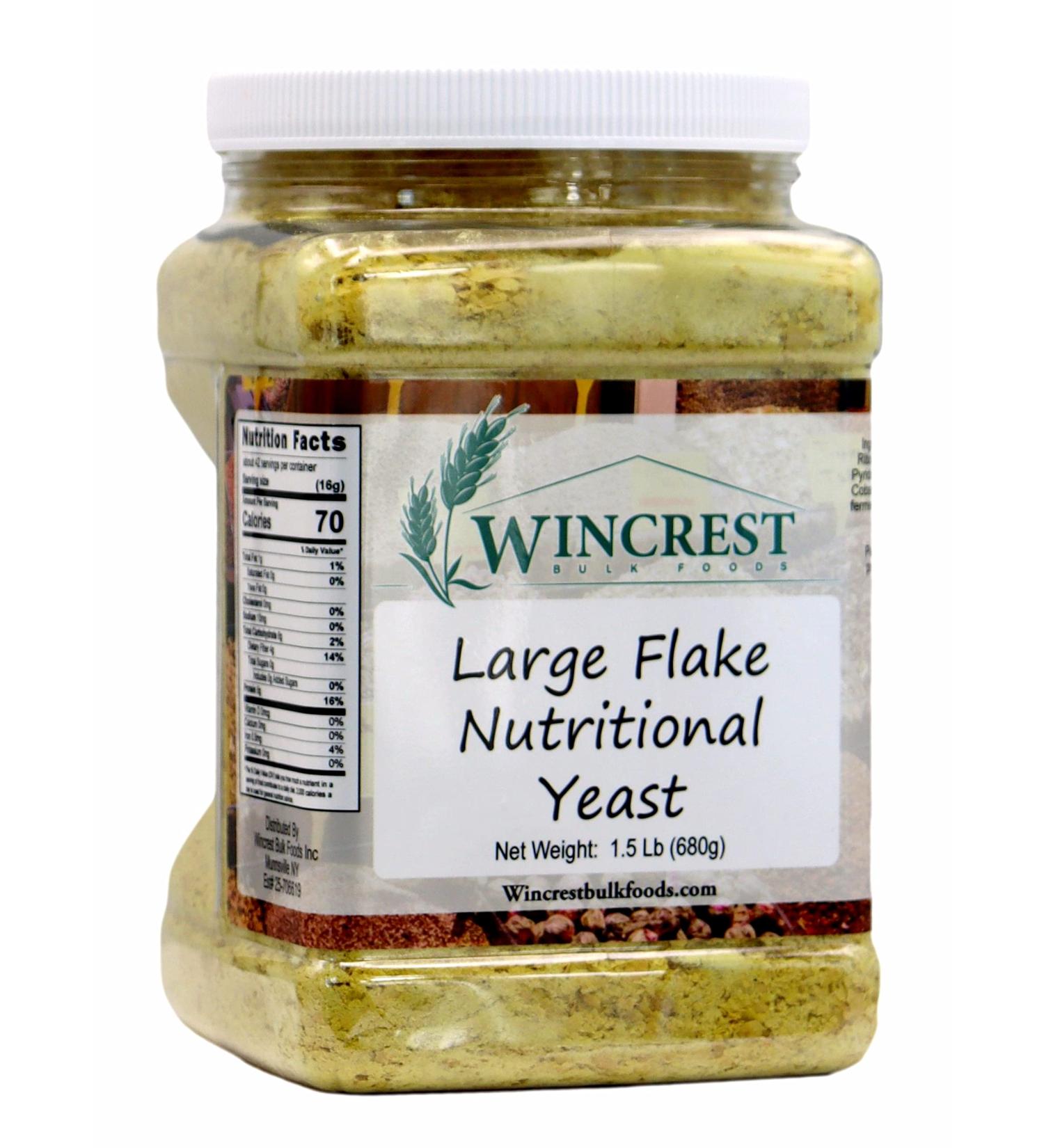 Large Nutritional Yeast Flakes 1.5lb Economy Size Tub - Premium Quality Vegan Superfood - Buy Online on GoSupps.com