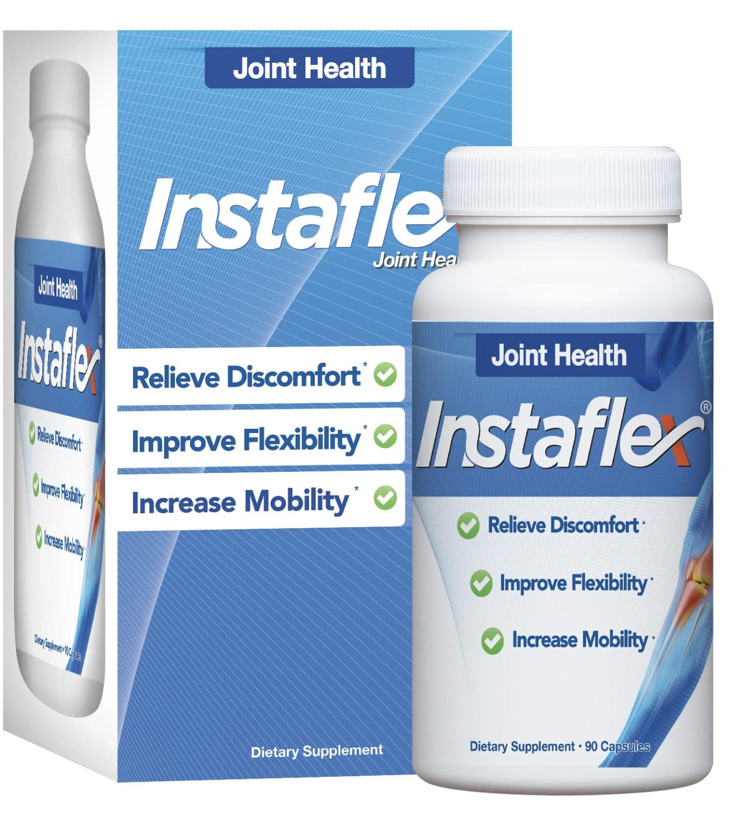 Instaflex Joint Support - 90 Capsules - Clinically Studied Joint Relief Blend with Glucosamine, MSM, Turmeric, Hyaluronic Acid & More - Buy Online on GoSupps.com