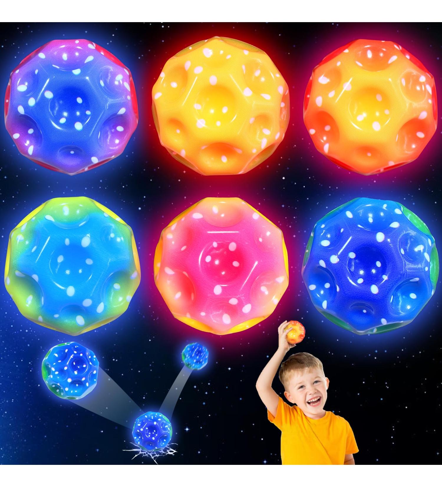Yeelan Jump Ball Set - 6 Colorful 7cm Bouncing Balls for Kids | High-Jumping Rubber Space Balls for Indoor & Outdoor Play - Buy Online on GoSupps.com