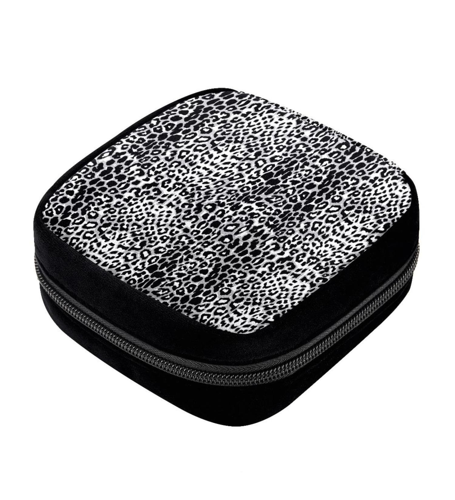 Leopard Print Period Bag | Sanitary Napkin Storage & Makeup Pouch - Color3191 - Buy Online on GoSupps.com