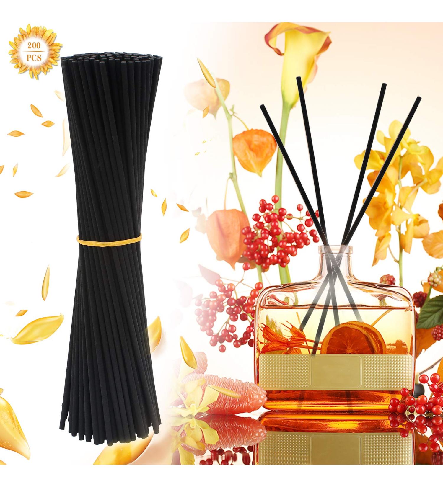 200 PCS Fiber Chopsticks Aroma Diffuser Sticks - 24cm Scented Fragrance Sticks for Room Diffusers - Cotton Black Diffuser Sticks for Home & Office - Buy Online on GoSupps.com