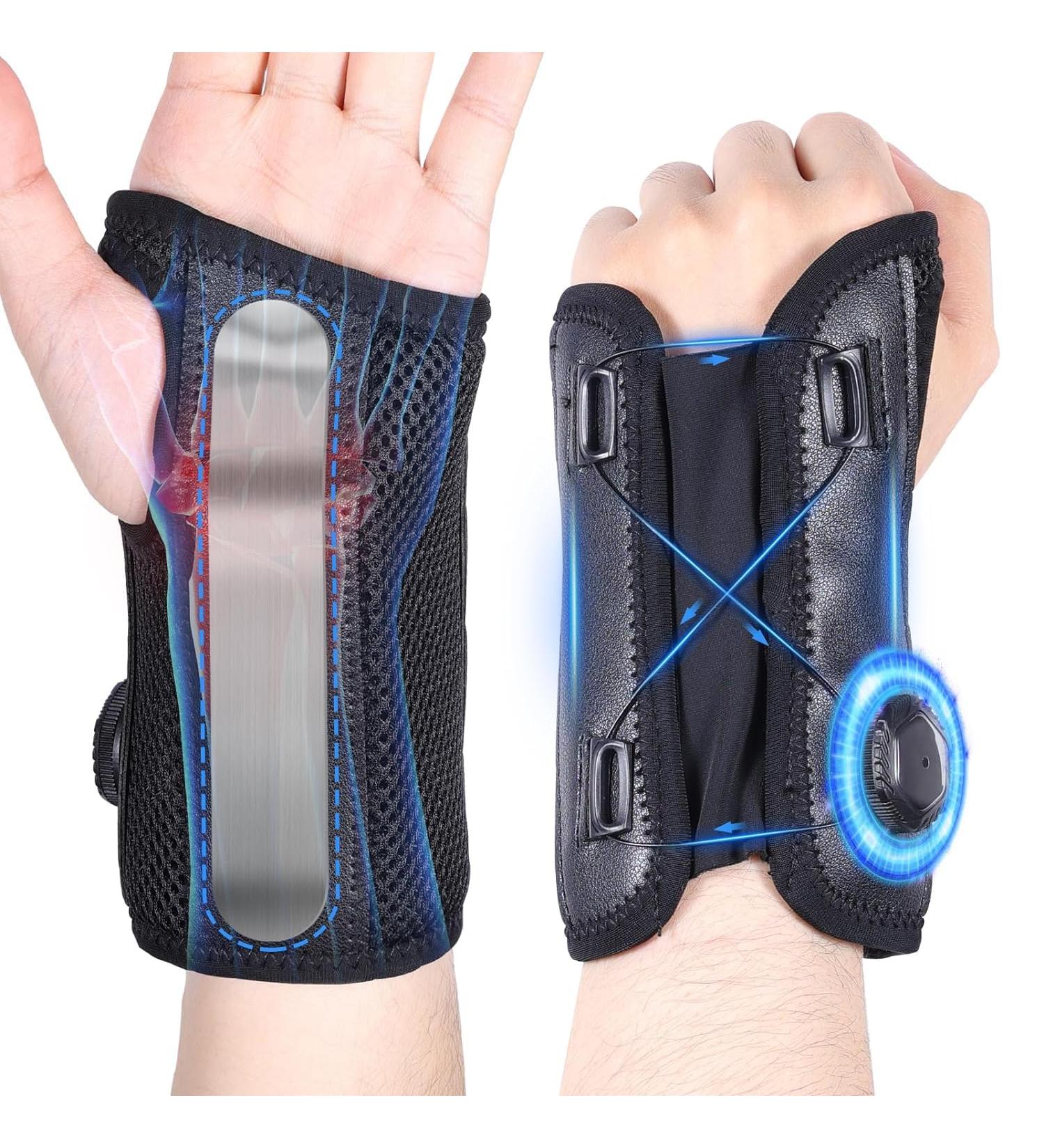 Wrist Brace for Carpal Tunnel | Adjustable Left & Right Support | Metal Plate & Steel Wire | Ideal for Tendonitis & Wrist Pain Relief - Buy Online on GoSupps.com