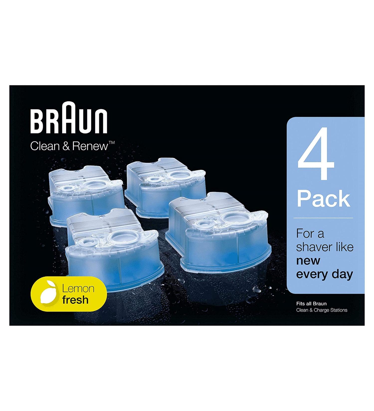 Braun CCR3 Clean & Renew Electric Shaver Refill Cartridges - Pack of 4 4 count (Pack of 1) - Buy Online on GoSupps.com