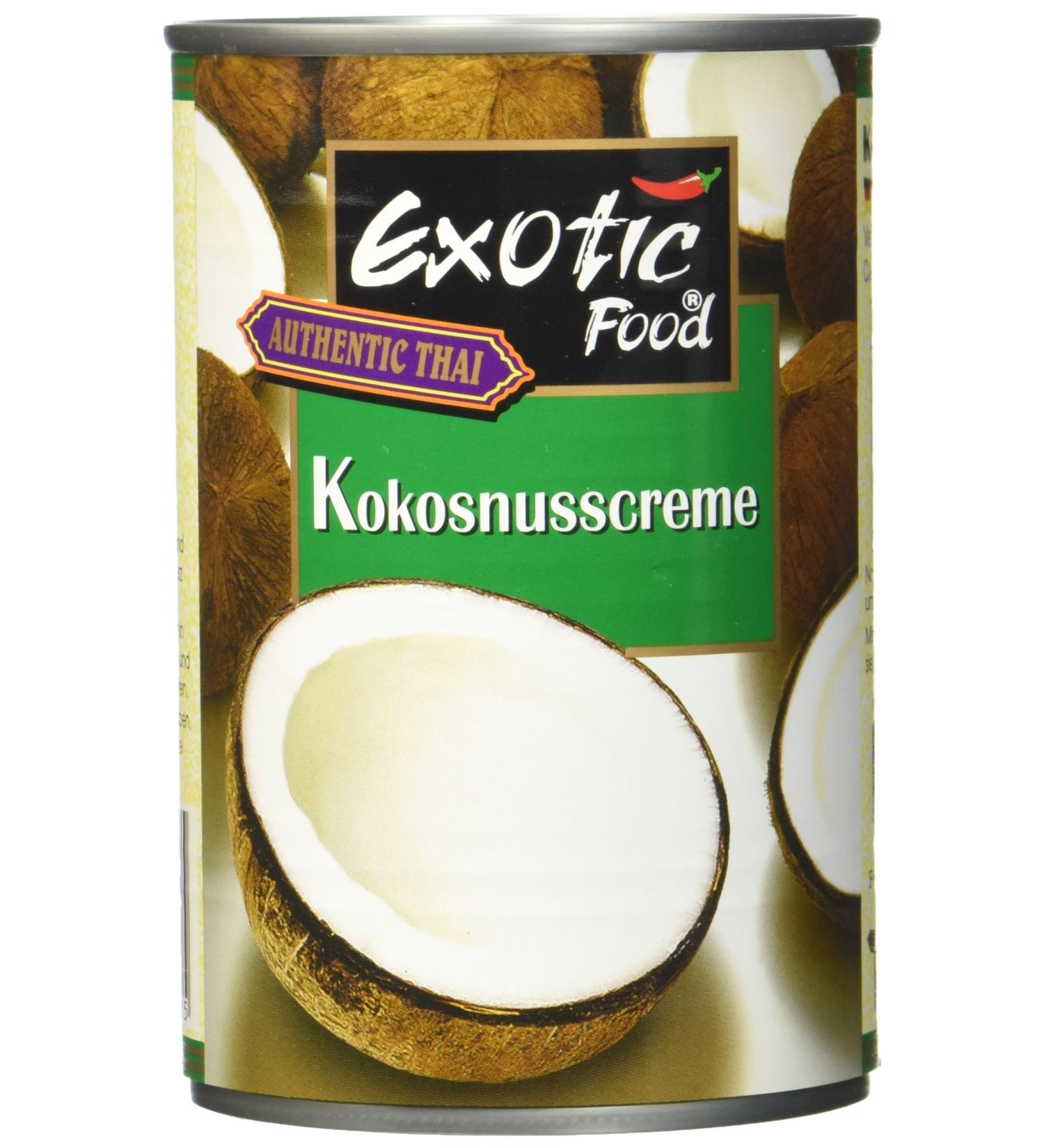 Exotic Food Coconut Cream - 400ml | Rich 22% Fat Content | Premium Quality for Cooking & Baking - Buy Online on GoSupps.com