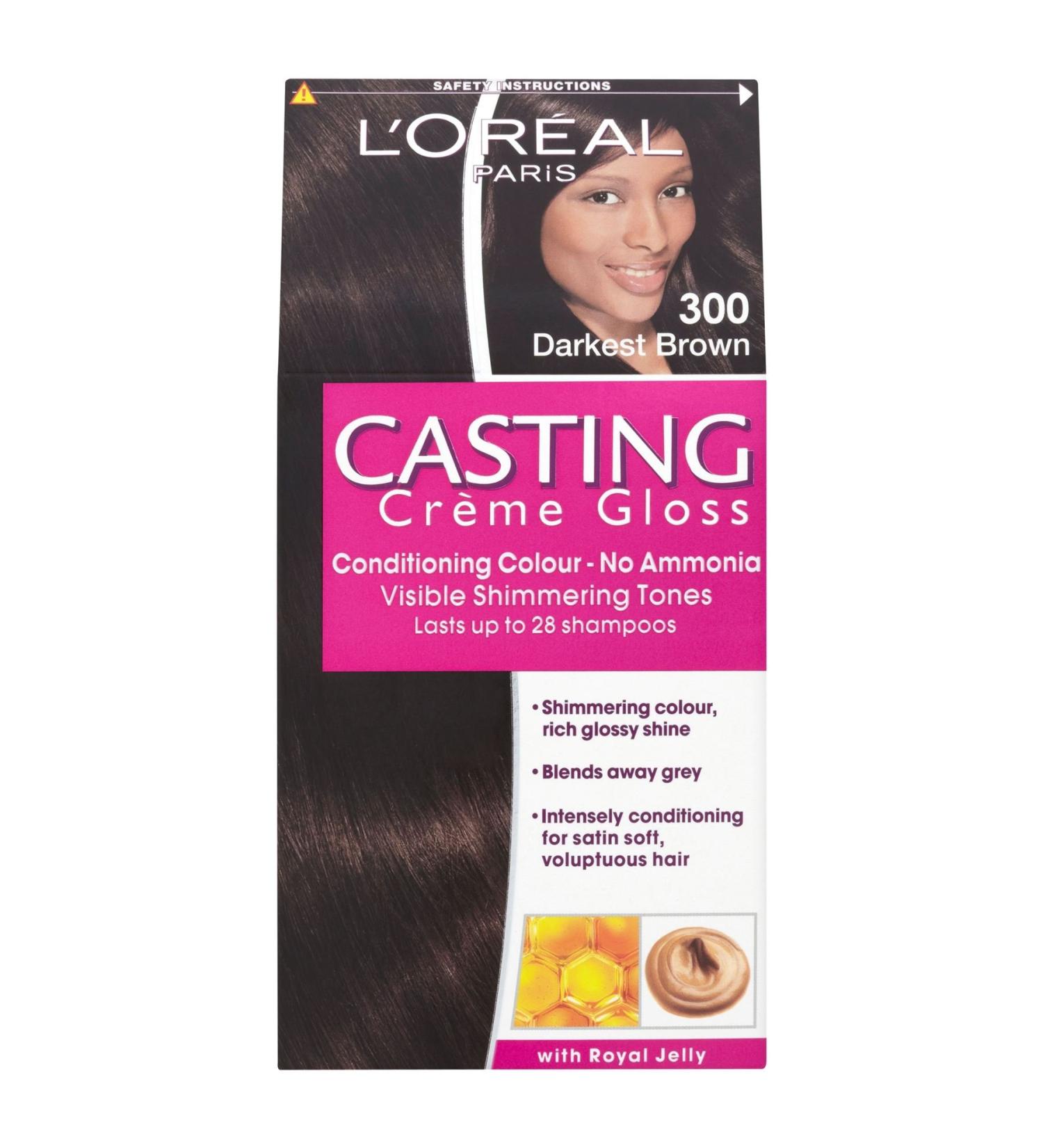 3 x L'Oreal Paris Casting Creme Gloss Conditioning Colour 300 Darkest Brown