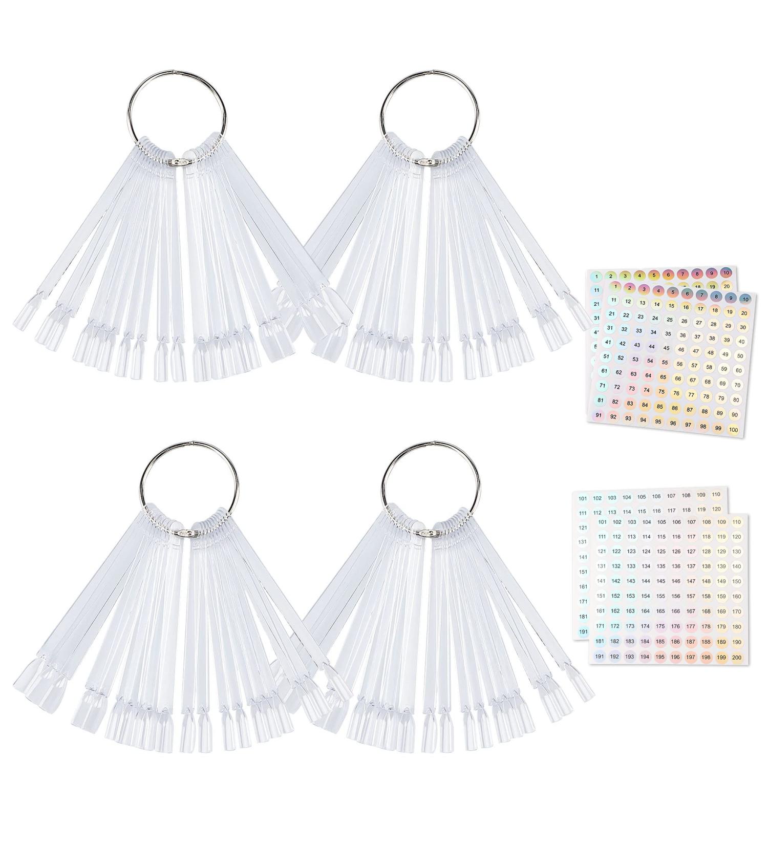 200 Pieces Nail Stick Display - Suprrow Nail Art Tips Polish Rings & Number Stickers for DIY Nail Studios | Transparent Design - Buy Online on GoSupps.com