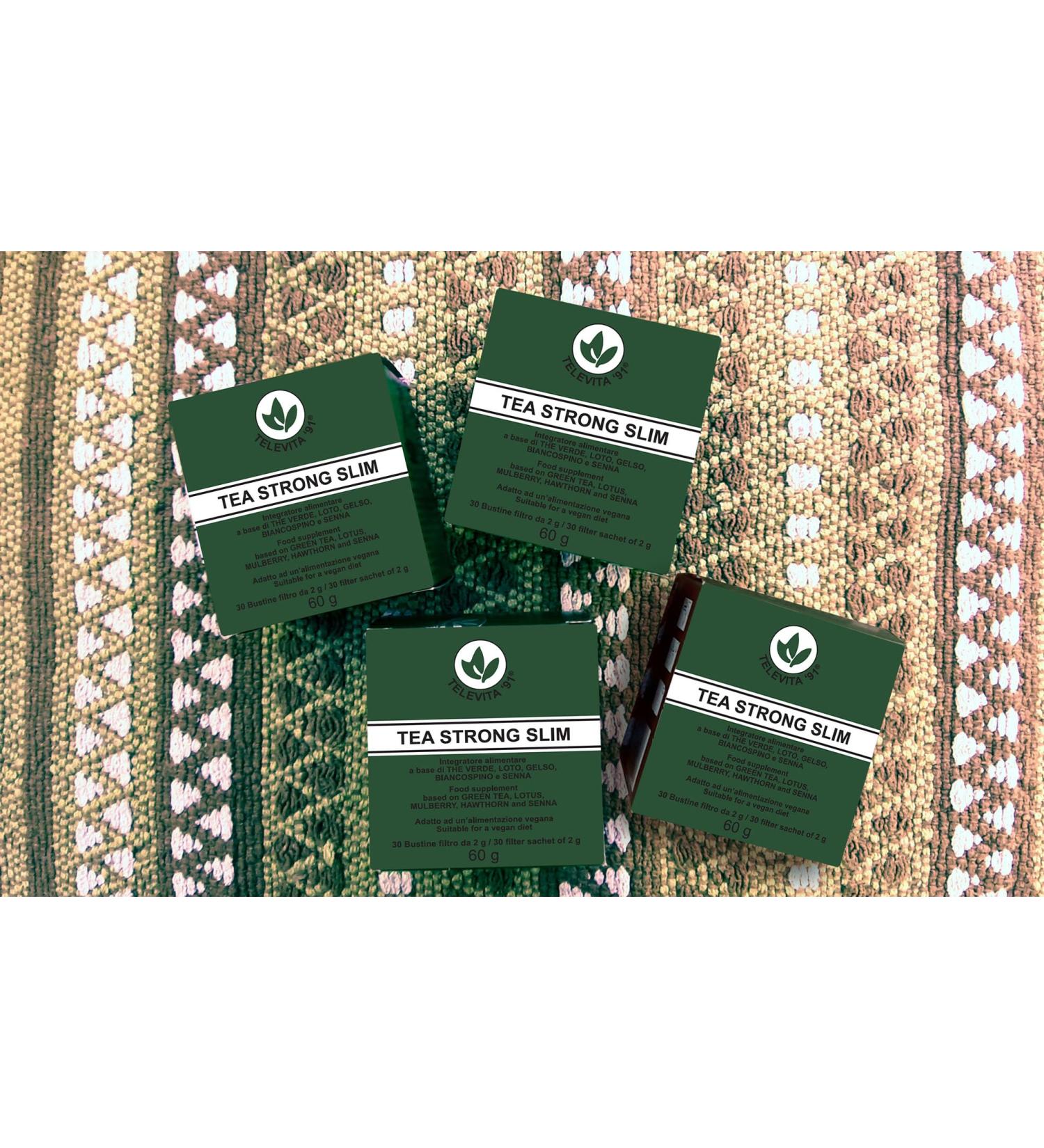  TELEVITA '91 Strong anti-adipe tea offers 4 pieces 120 laxative detoxifying bags in Italian Italian packaging - Buy Online on GoSupps.com