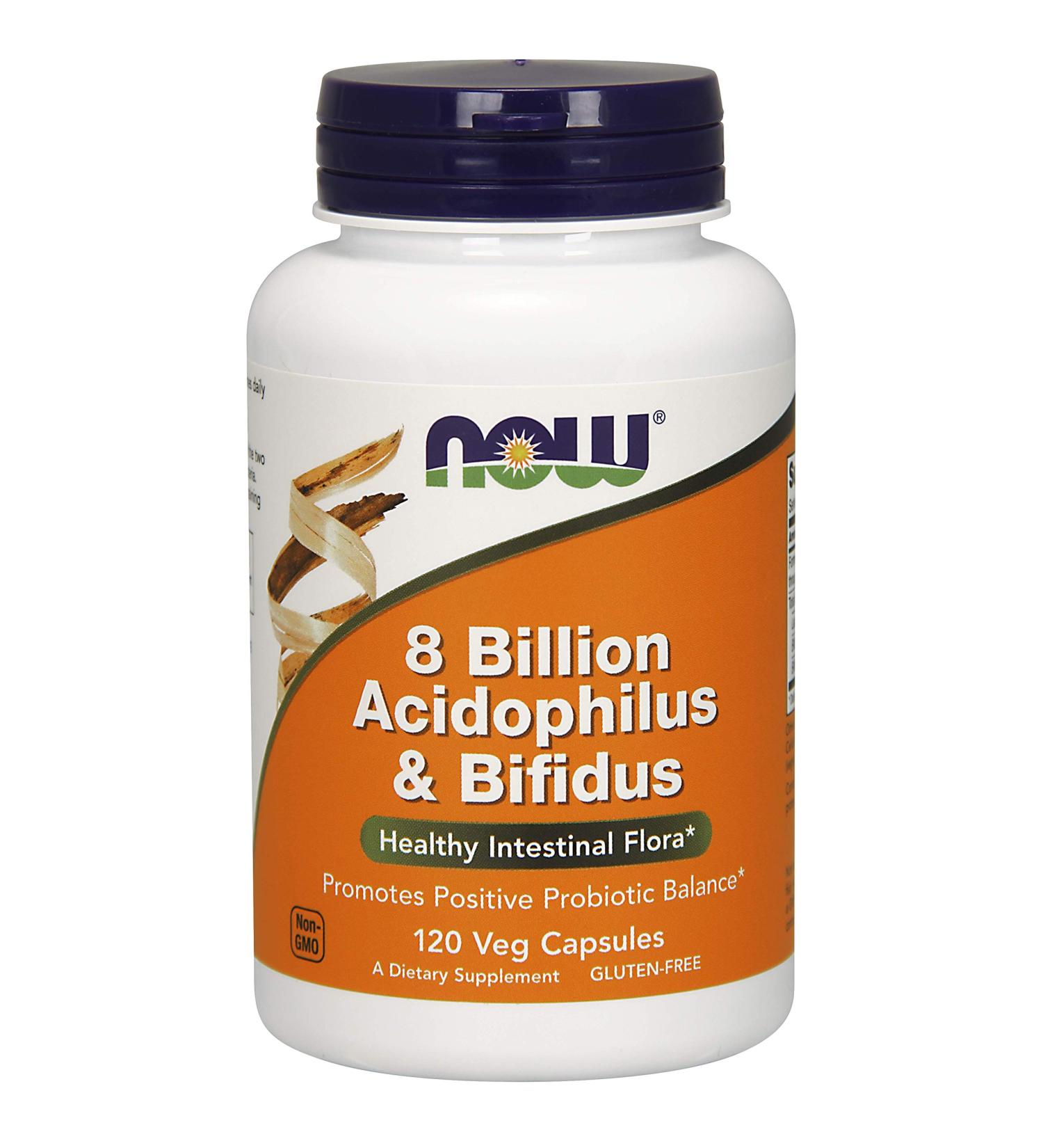 Now Foods 8 Billion Acidophilus&Bifidus 120 vcapsules