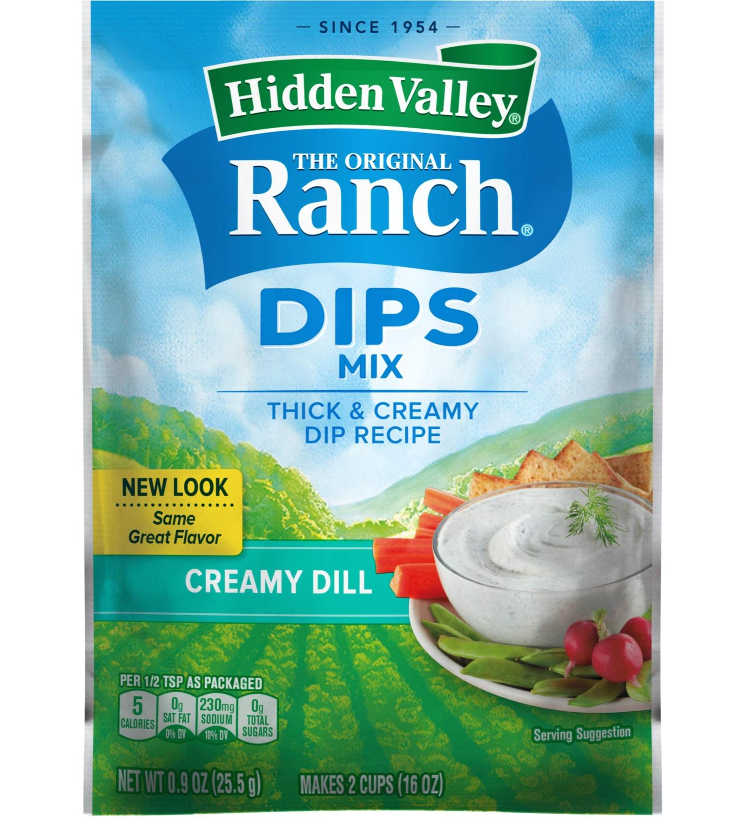 Hidden Valley Dips Mix Creamy Dill 0.9 oz Packets (6 Pack) - Buy Online on GoSupps.com