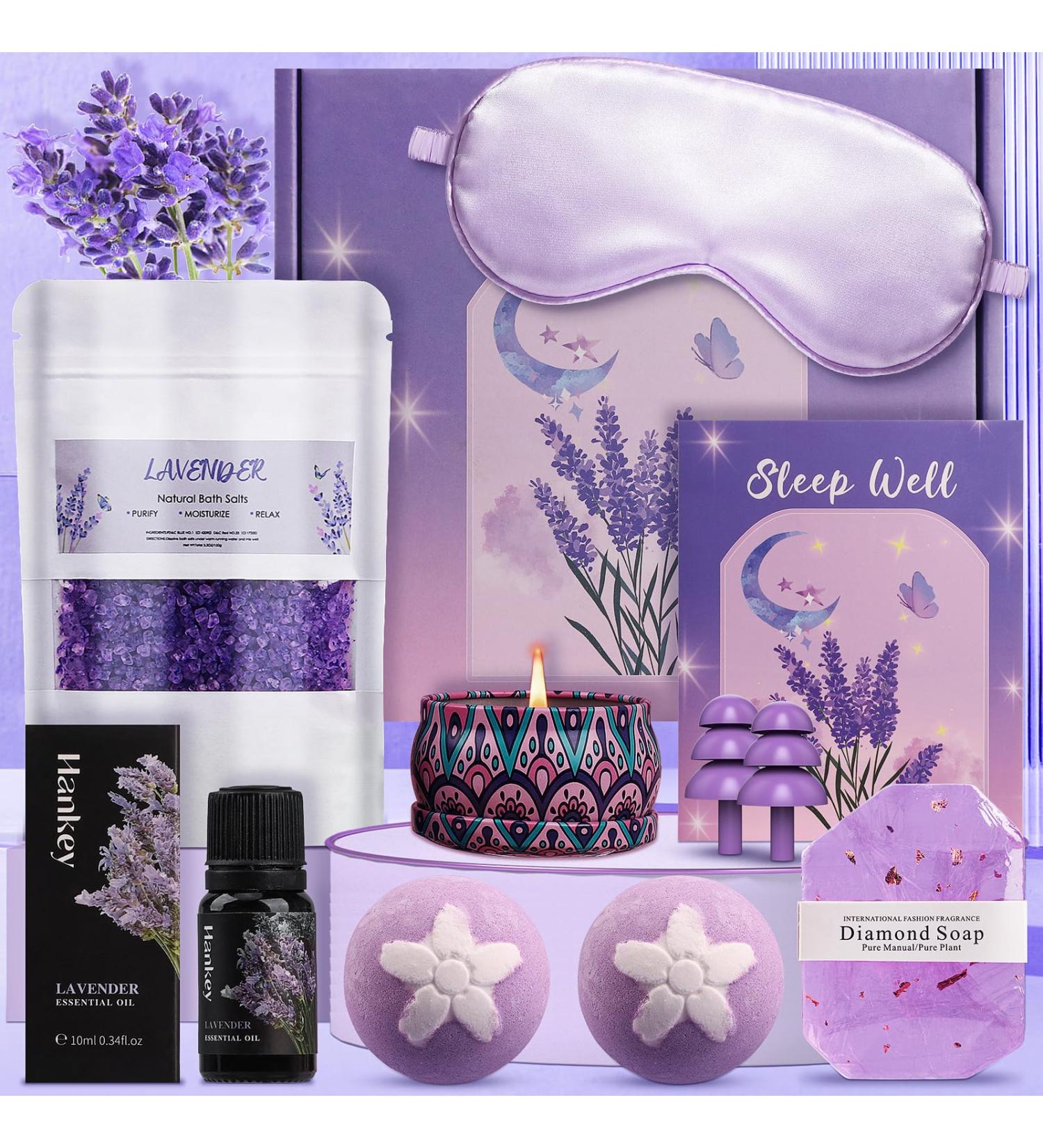 Cadeau de d tente lavande pour femme ensemble de soins personnels pour le bain aide efficacement le sommeil id es pour meilleures amies maman s ur dames Lavande-1 - Buy Online on GoSupps.com