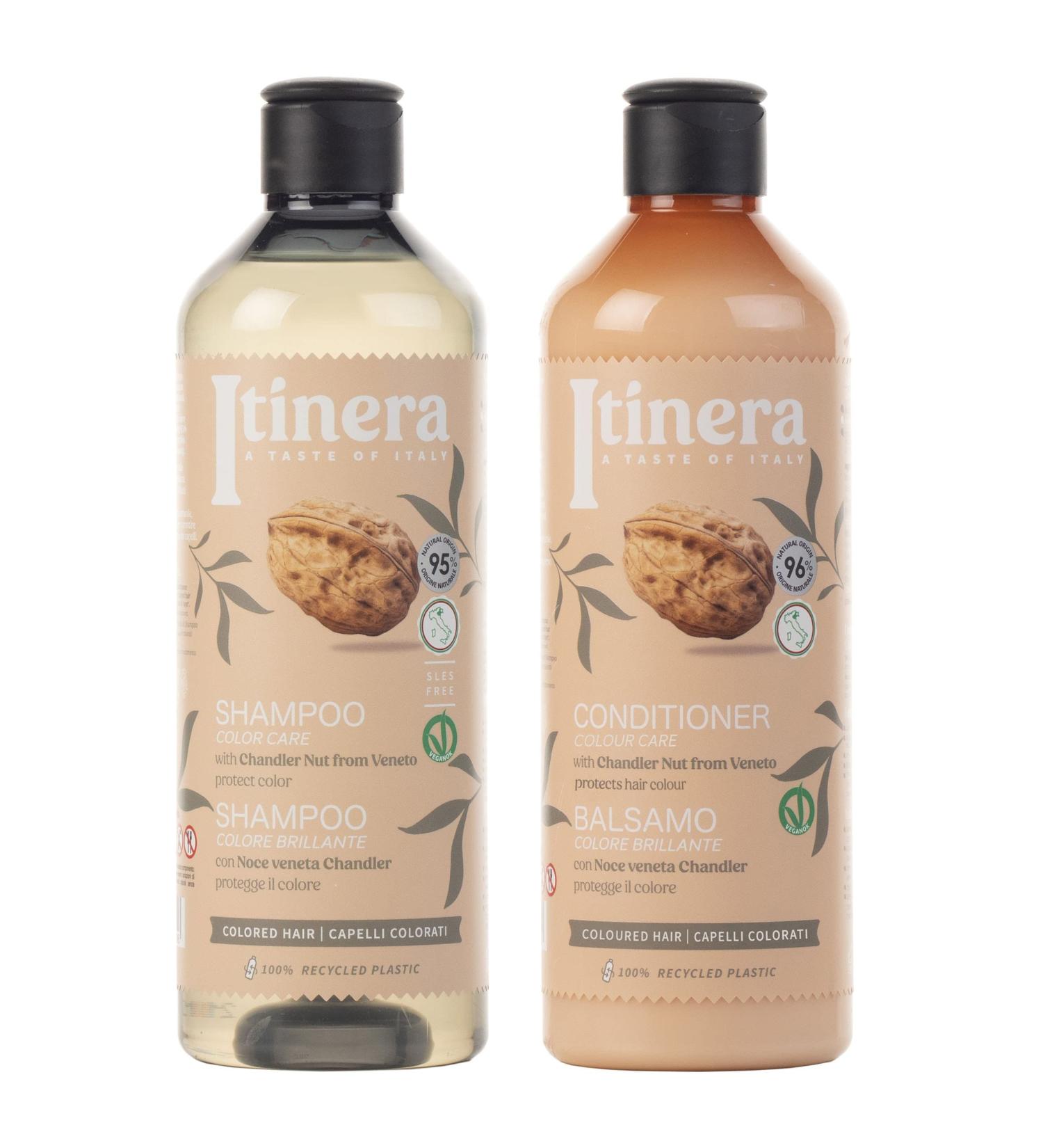  sarcia.eu ITINERA Cosmetic Set: Conditioner + Shampoo for Colored Hair with Chandler Nuts 2x370ml One Size - Buy Online on GoSupps.com