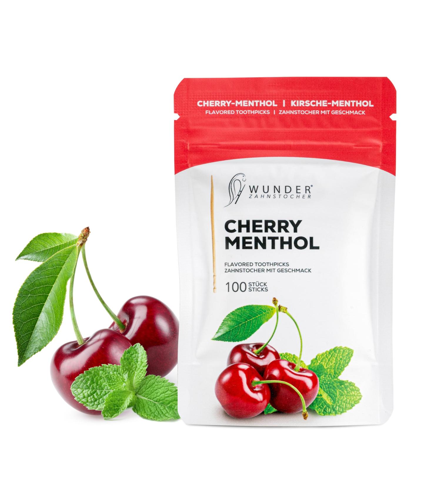 Wonder Toothpick Refill Pack | Flavorful Sugar-Free Cherry & Menthol Toothpicks | Fresh Breath & Smoking Cessation | Plastic-Free Chewing Gum Alternative - Buy Online on GoSupps.com