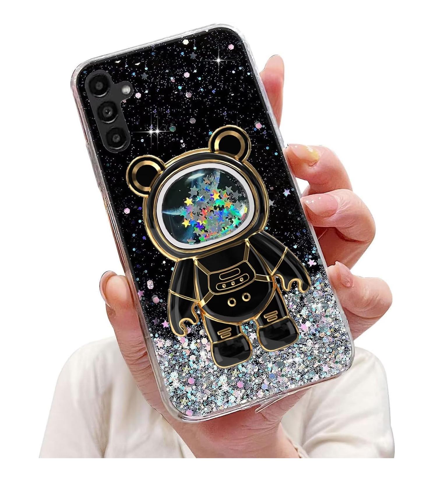 Buy Tivenfezk Nadoli Cartoon Glitter Astronaut Stand Case for Samsung Galaxy A13 5G | Soft Silicone Protective Cover - Buy Online on GoSupps.com