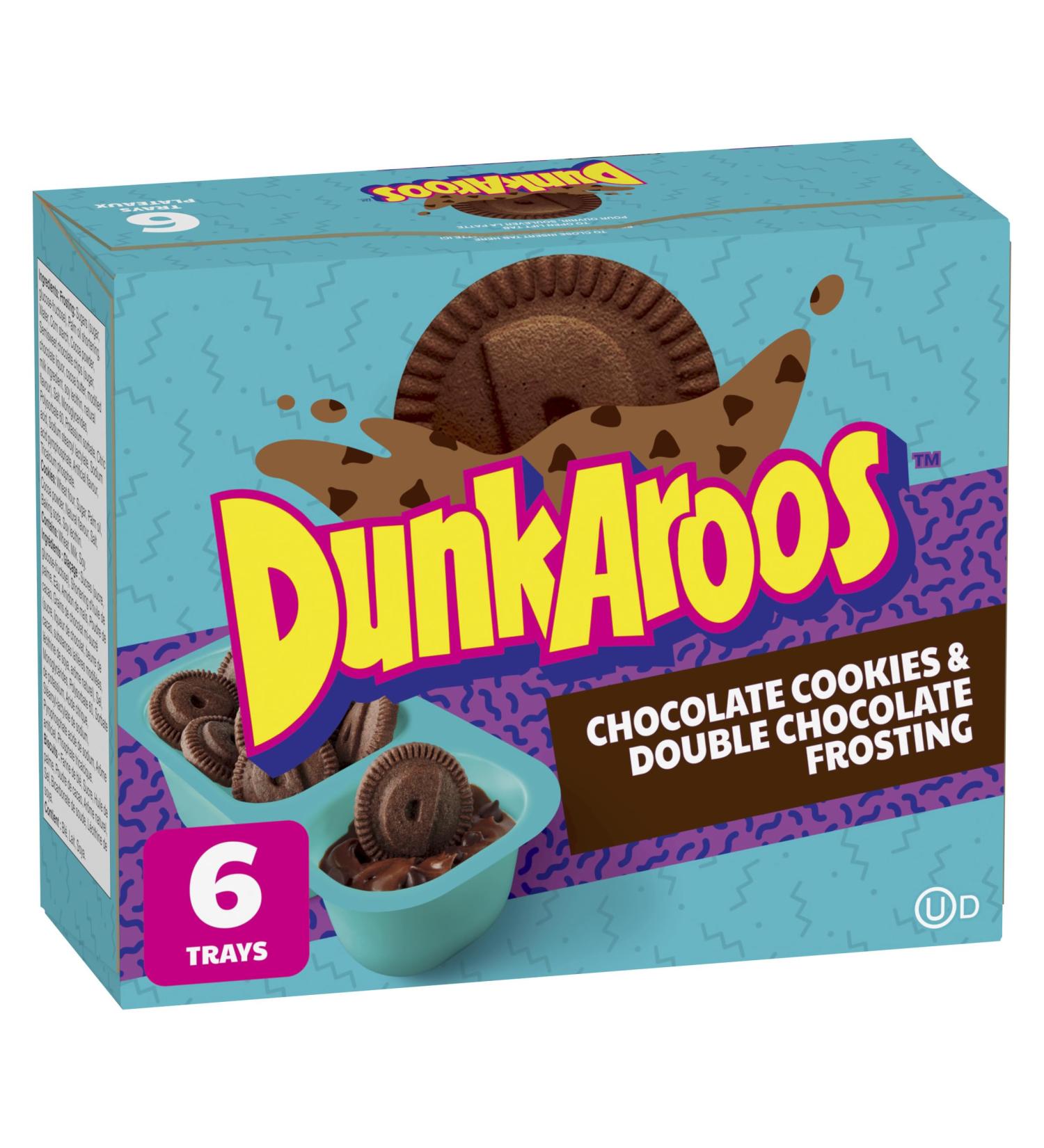 Betty Crocker Dunkaroos Chocolate Cookies and Double Chocolate Frosting Package of 6 Trays of Dunkaroos - Buy Online on GoSupps.com
