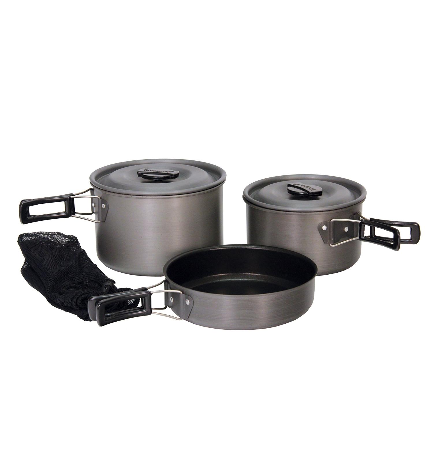 Texsport Black Ice The Scouter 5-Piece Hard Anodized Camping Cookware Set - Buy Online on GoSupps.com