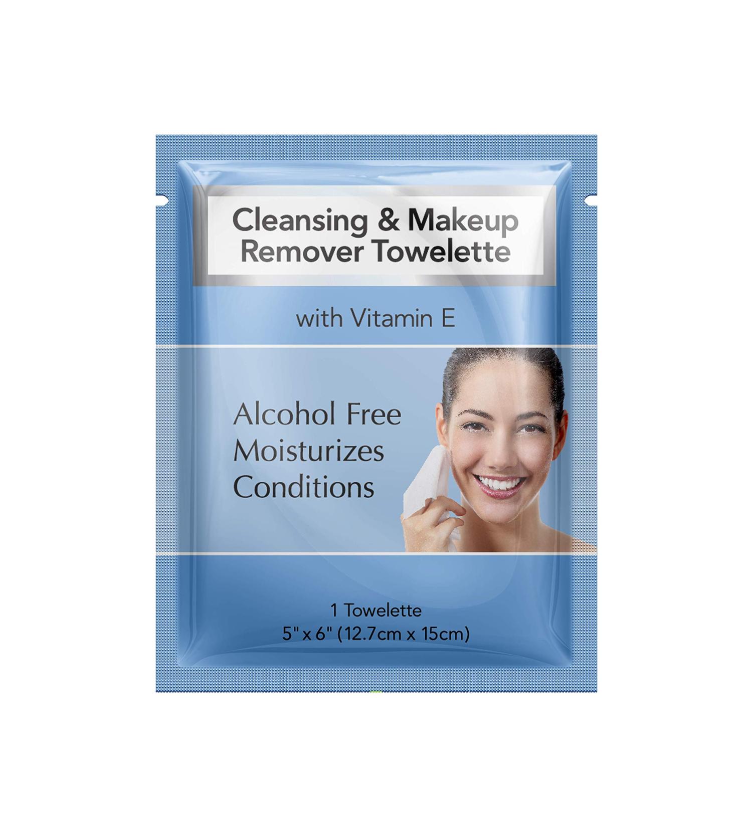 Diamond Wipes Cleansing & Waterproof Makeup Remover Wipes - 50ct, Alcohol-Free with Vitamin E - Buy Online on GoSupps.com