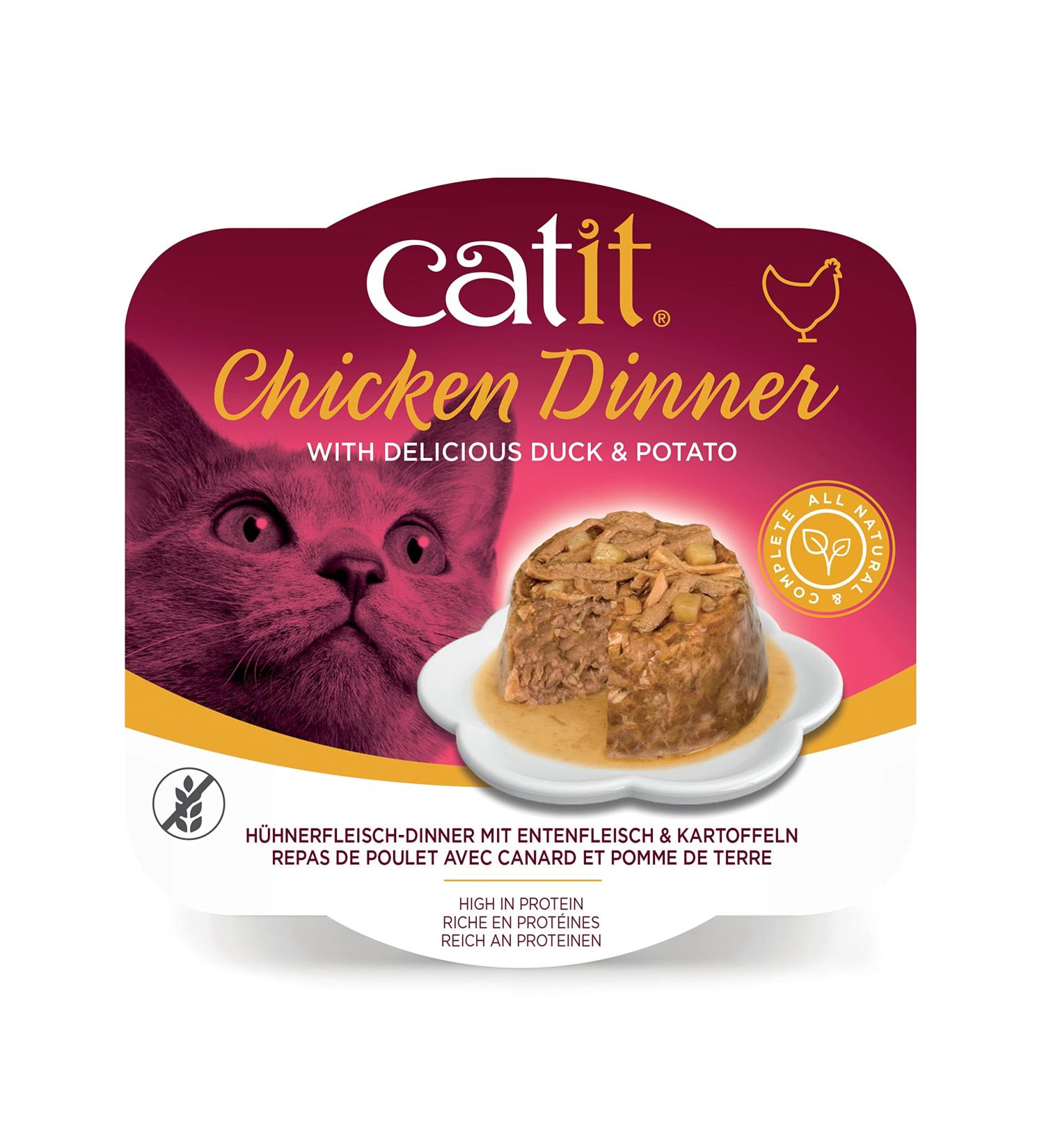 Catit Wet Cat Food Chicken Dinner with Duck & Potato 80 g Pack of 6 Cat Food Cat Food Wet Nourriture Pour Chat Cat Wet Food Chat Kitten Food Kitten Wet Food Canned Cat Food - Buy Online on GoSupps.com