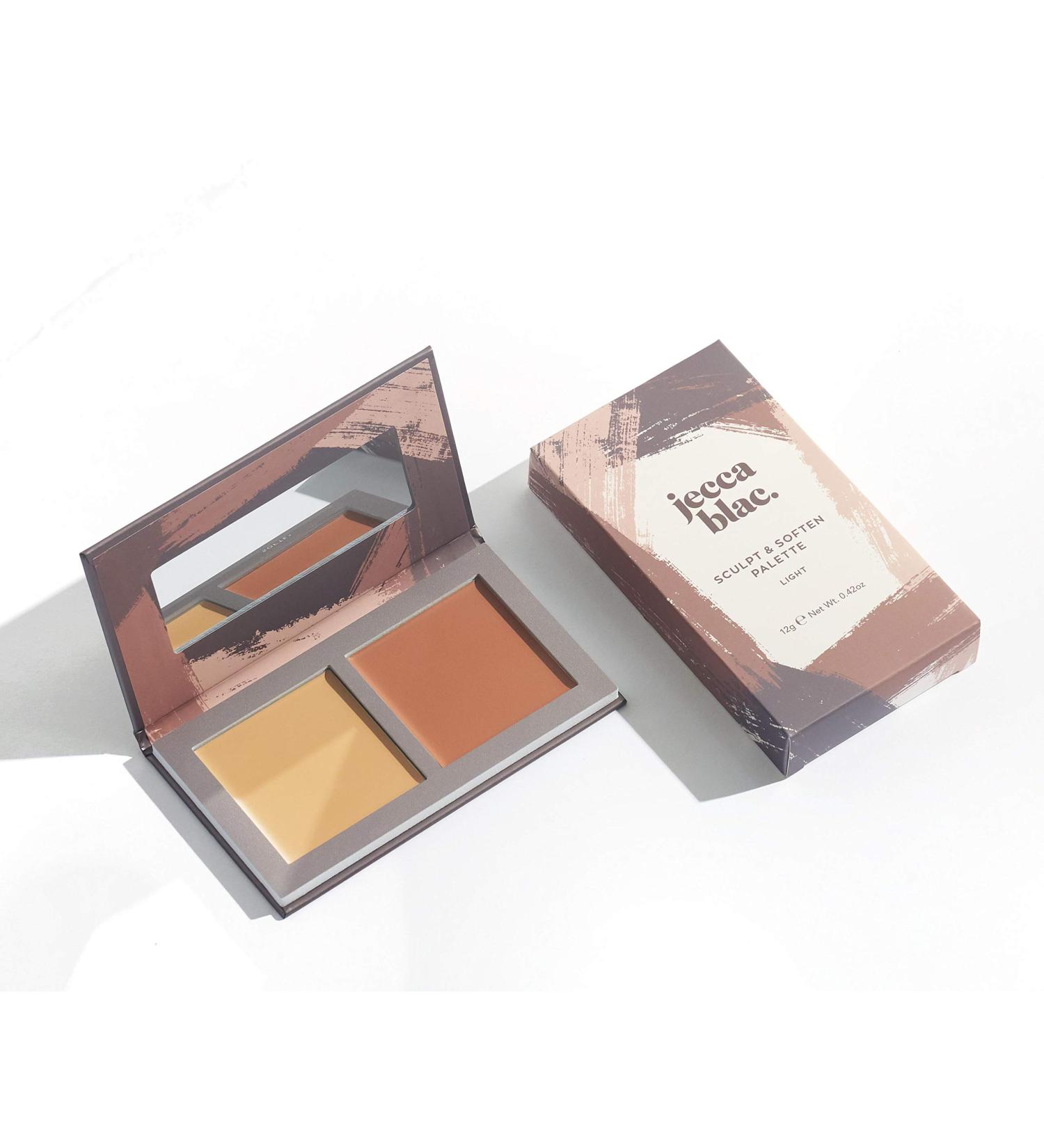 Jecca Blac Sculpt and Soften Contour Palette - Creamy Formula for Natural Finish | Medium Coverage | Gender Neutral & LGBTIQA+ Inclusive Makeup - Light 12g - Buy Online on GoSupps.com