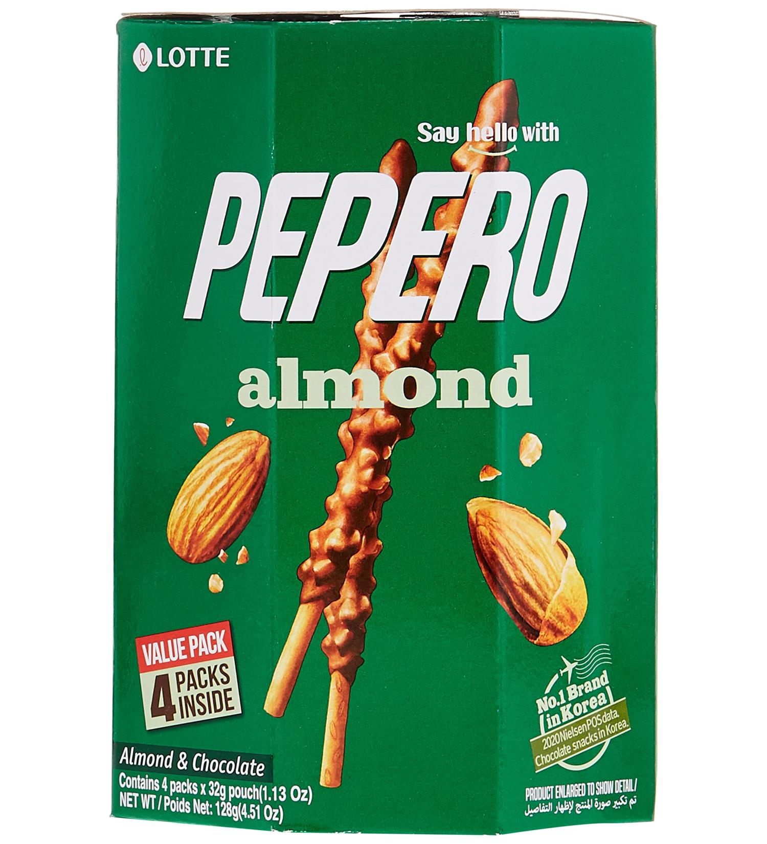 Lotte Pepero Almond & Chocolate 128g - Buy Online on GoSupps.com