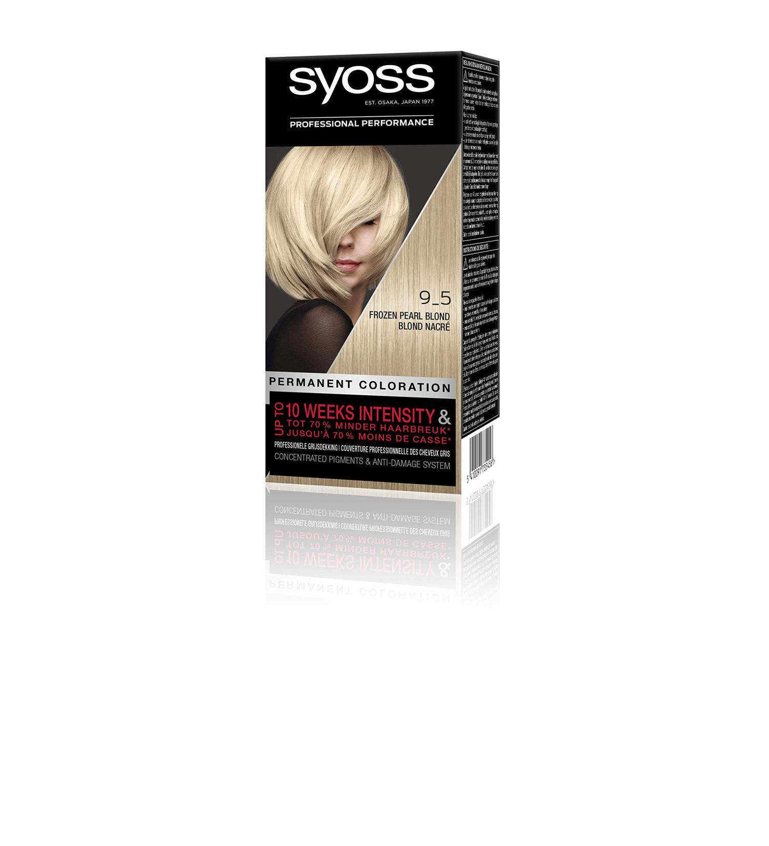  Syoss Syoss 9-5 Frozen Pearl Blonde Permanent Hair Dye 1 piece - Buy Online on GoSupps.com