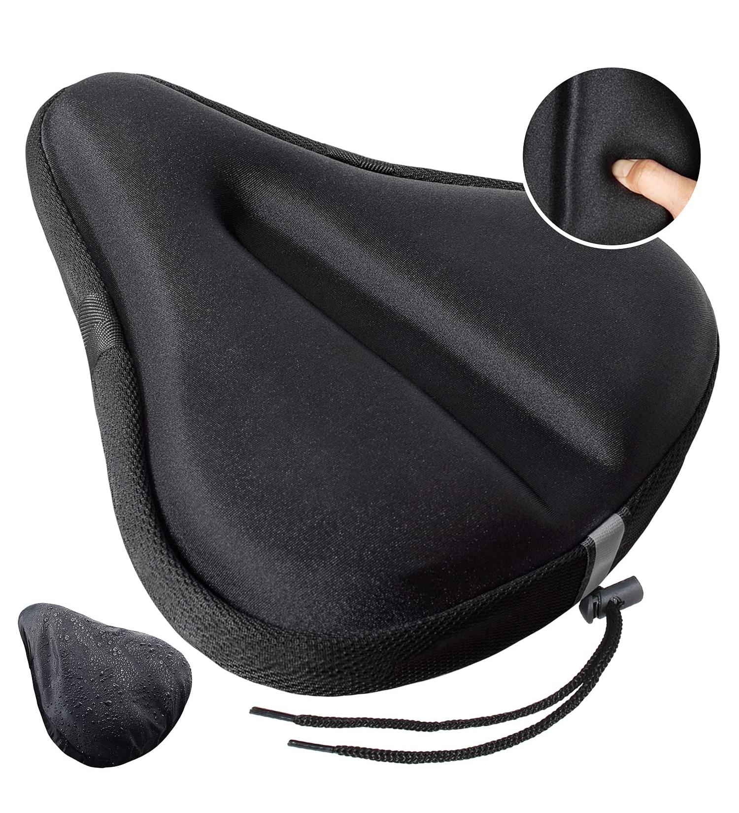 Hopene Gel Padded Bike Seat Cushion for Peloton Bike+ - Wide Spin Exercise Bike Seat Cover - Buy Online on GoSupps.com