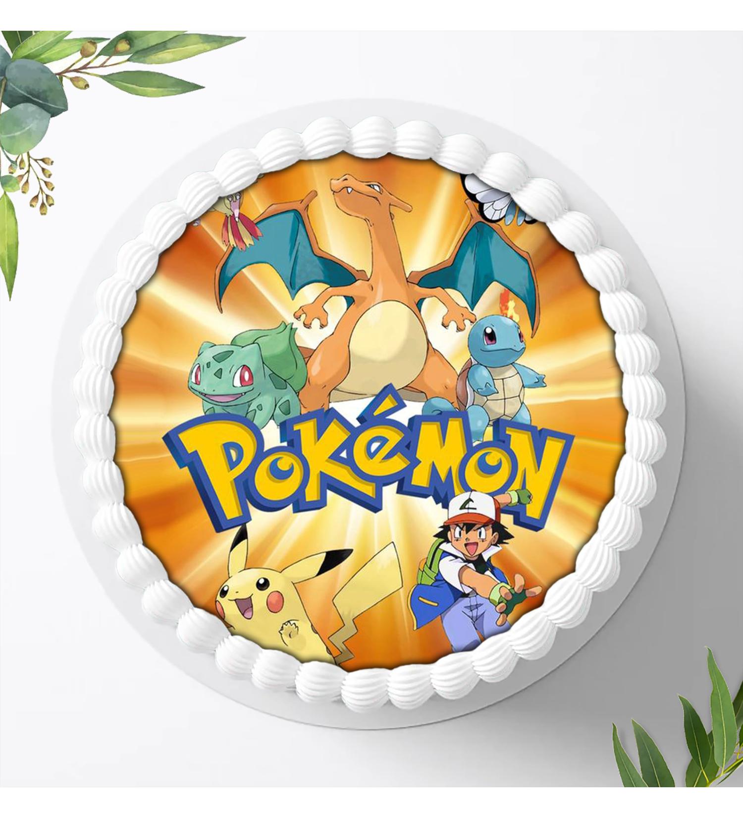 Pokemon Edible Cake Image - Birthday Cake Decorations | 20cm Sugar Picture | Cute Rabbit Motif - Buy Online on GoSupps.com