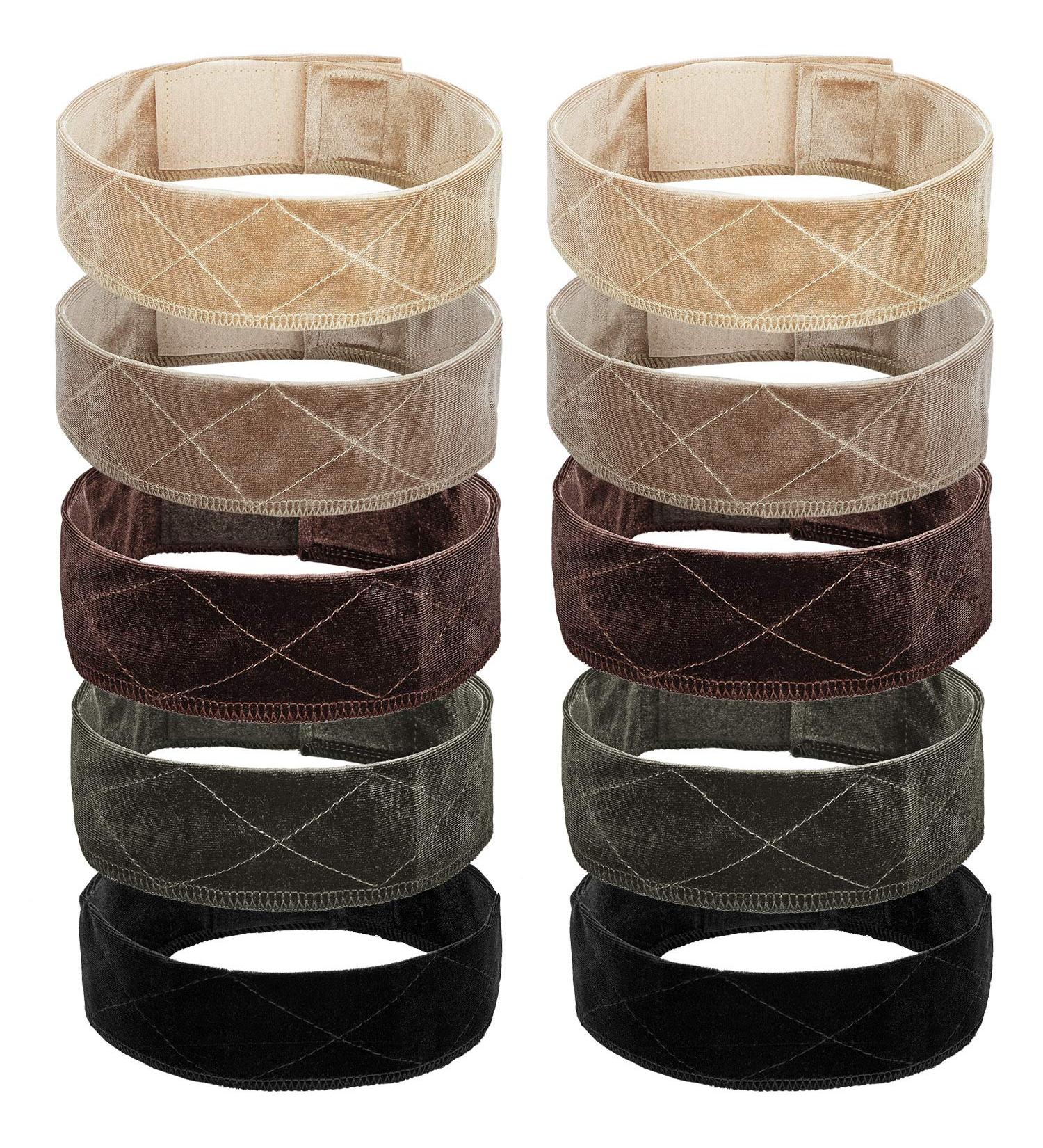 Willbond Velvet Wig Grip Band - 10 Pack | Adjustable Non-Slip Headband for Men and Women - Buy Online on GoSupps.com