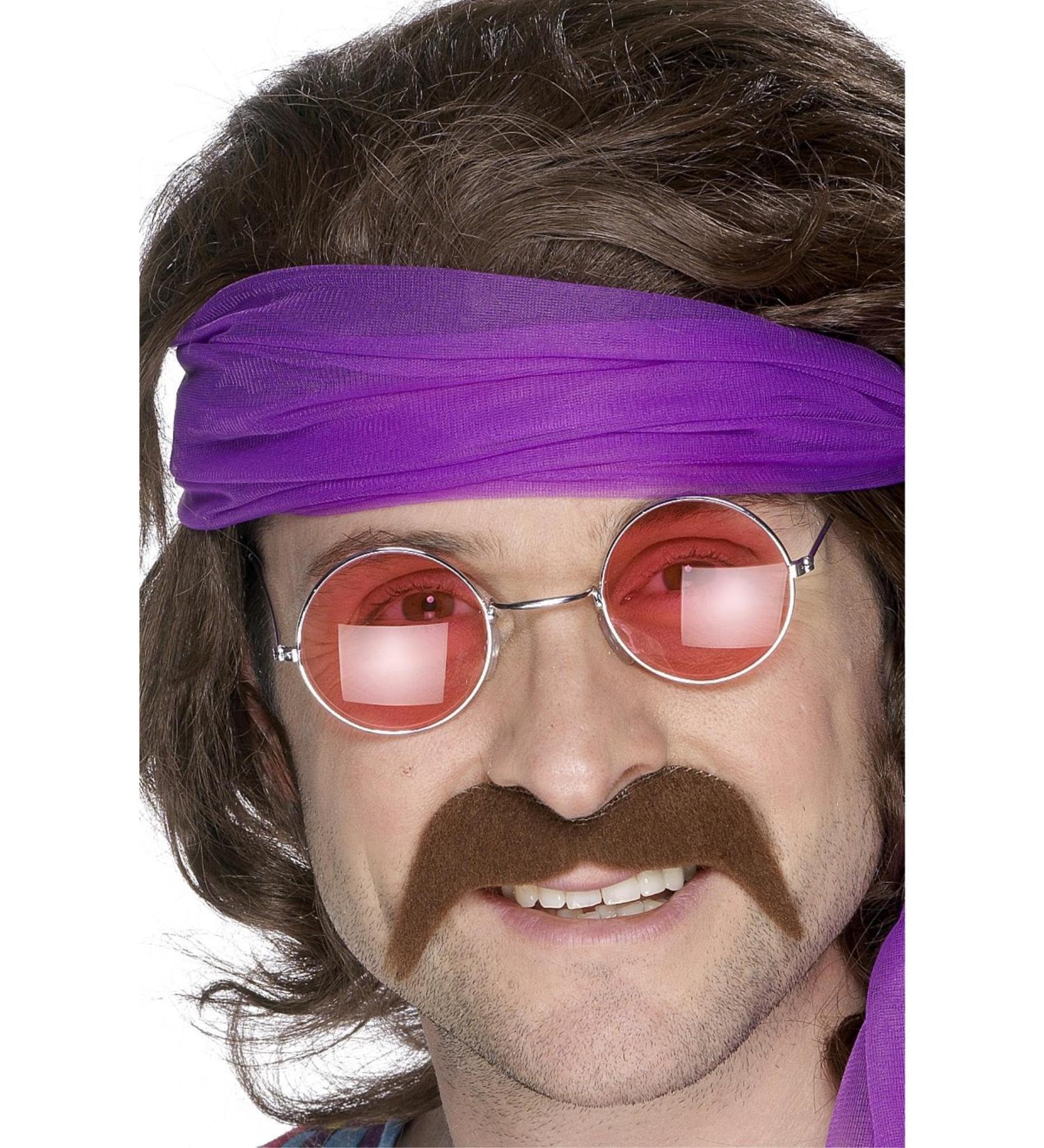 Moustache Disco Annees 70 - Marron