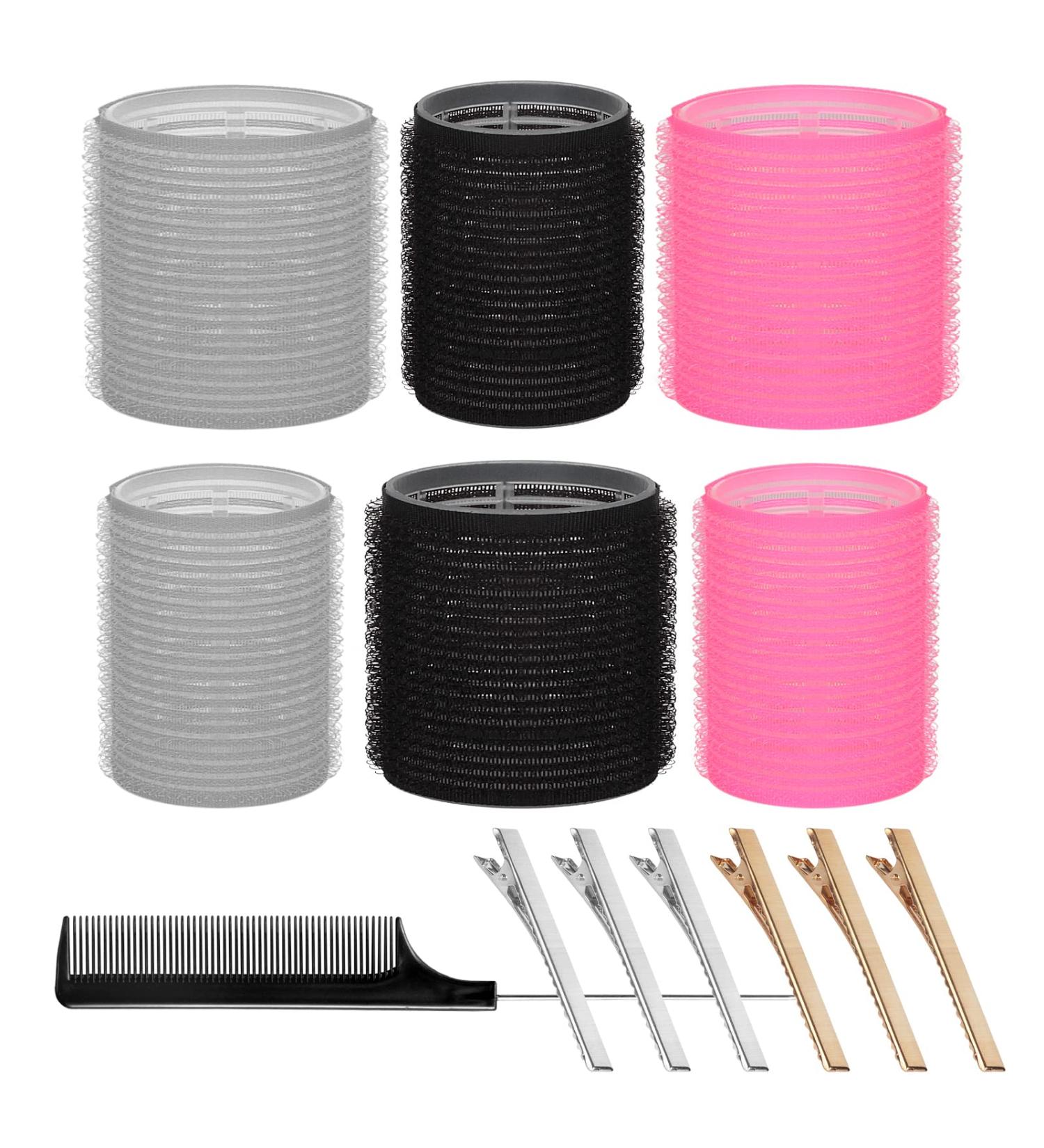 13Pcs Velcro Hair Rollers Set with Clips for Long & Medium Hair - Heatless Curls, Styling Tools, DIY Curlers for Women - Buy Online on GoSupps.com