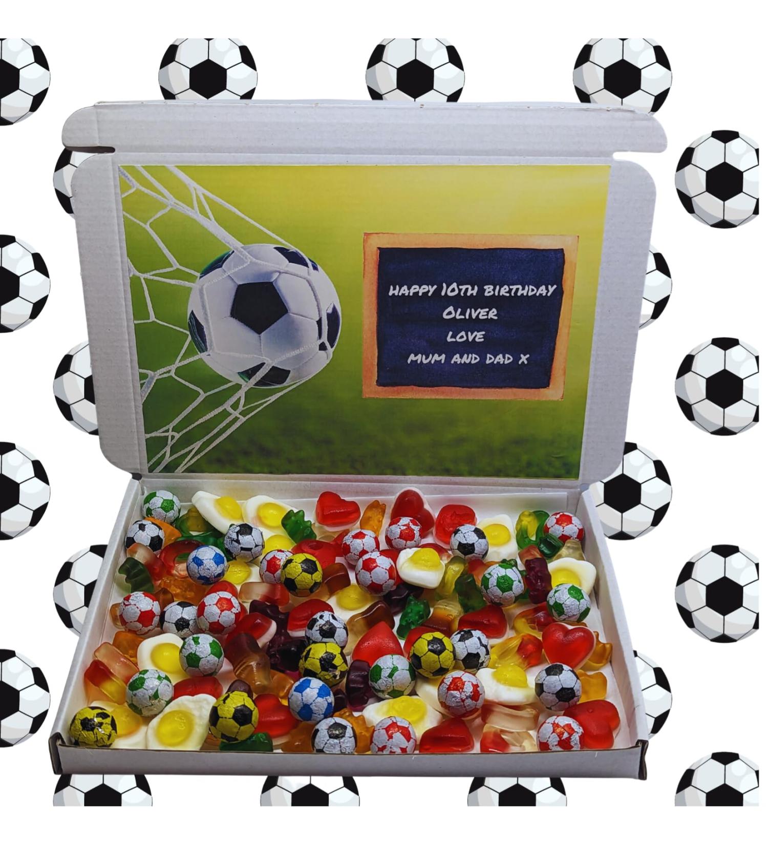 Personalised football sweet box|Personalised boys birthday sweet box|Personalised girls birthday sweet box| Football gift|Football christmas