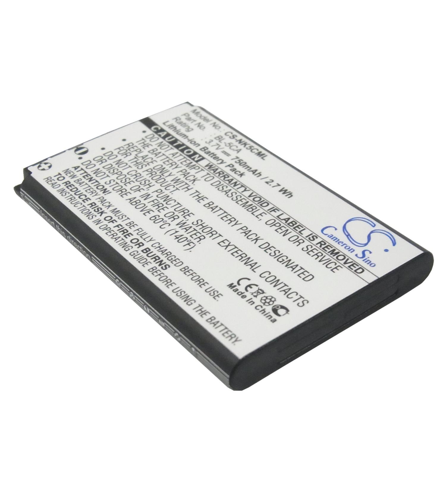 750mAh Replacement Battery for BL-5C BL-5CA BL-5CB - Compatible with Nokia Models 3125 3600 3620 & More | International Shipping Available - Buy Online on GoSupps.com