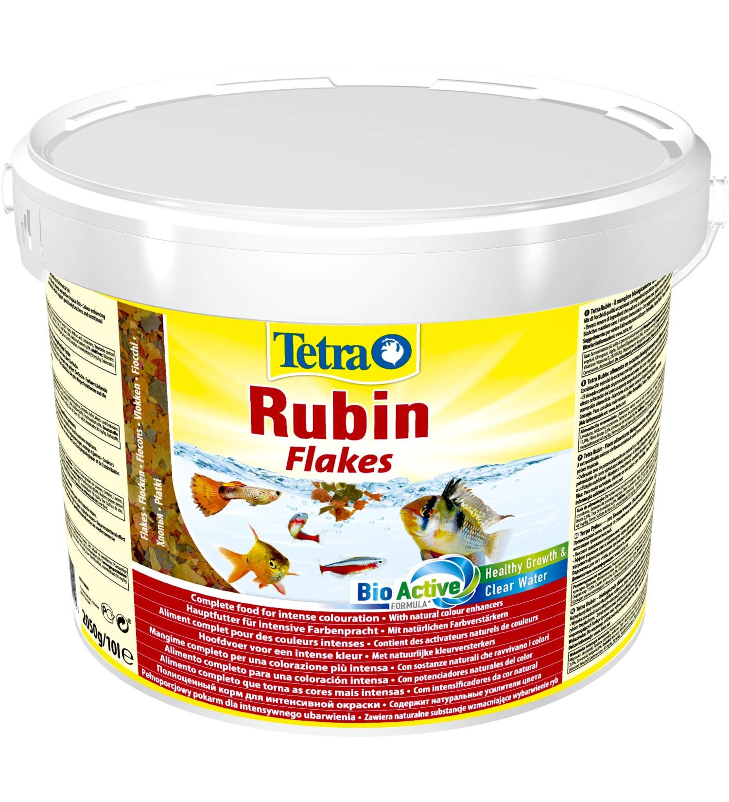 Tetra Rubin Flakes - Premium Fish Feed for Vibrant Colors | 2.05kg (10L Bucket) | International Shipping Available - Buy Online on GoSupps.com