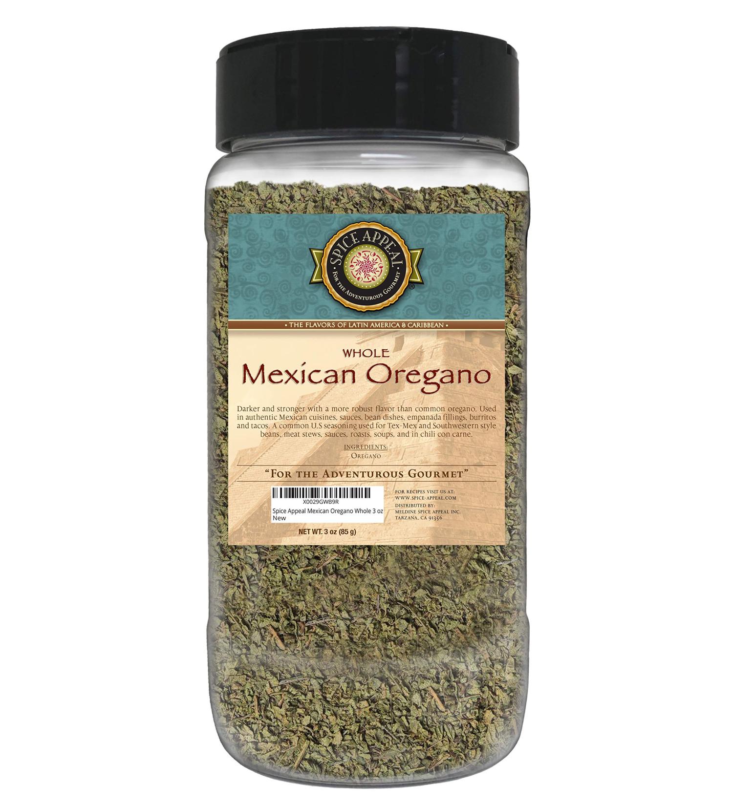 Spice Appeal Mexican Oregano Whole 3 oz - Authentic Flavor for Mexican Cuisine - Buy Online on GoSupps.com