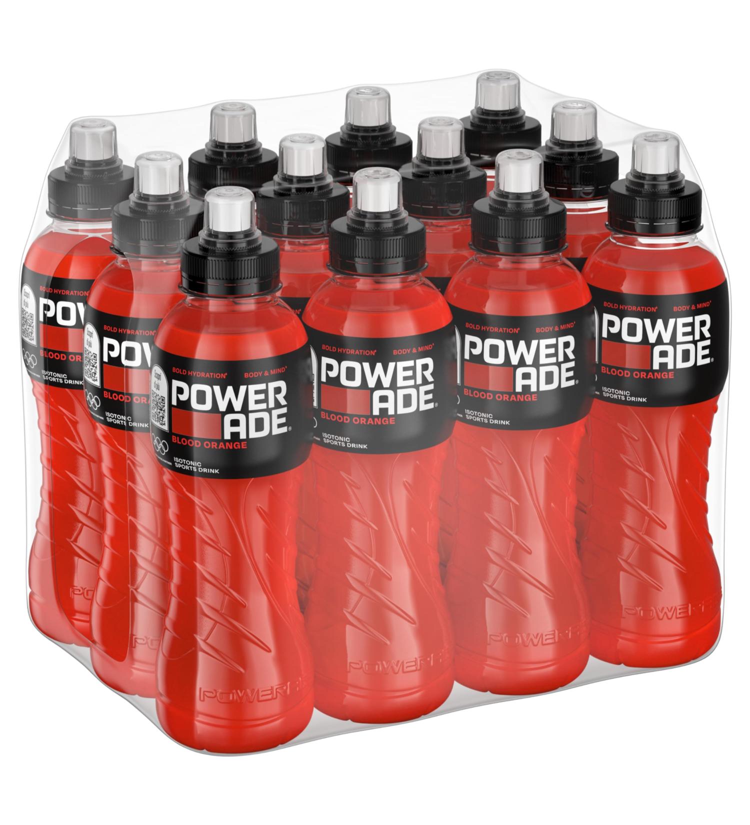 Powerade Blood Orange Pack of 12 - 500 ml Bottles | International Shipping to Austria - Buy Online on GoSupps.com