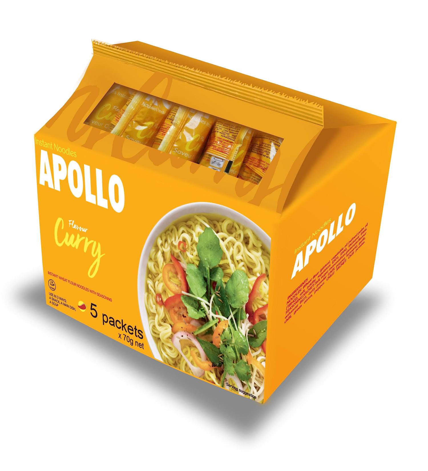 Apollo Instant Noodles Curry Flavour 5 x 70g