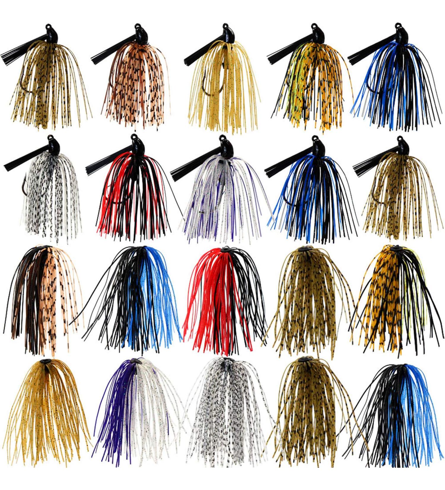 Croch Bass Jigs Set Fishing Jigs and Jigs Skirts (20pcs) - Buy Online on GoSupps.com