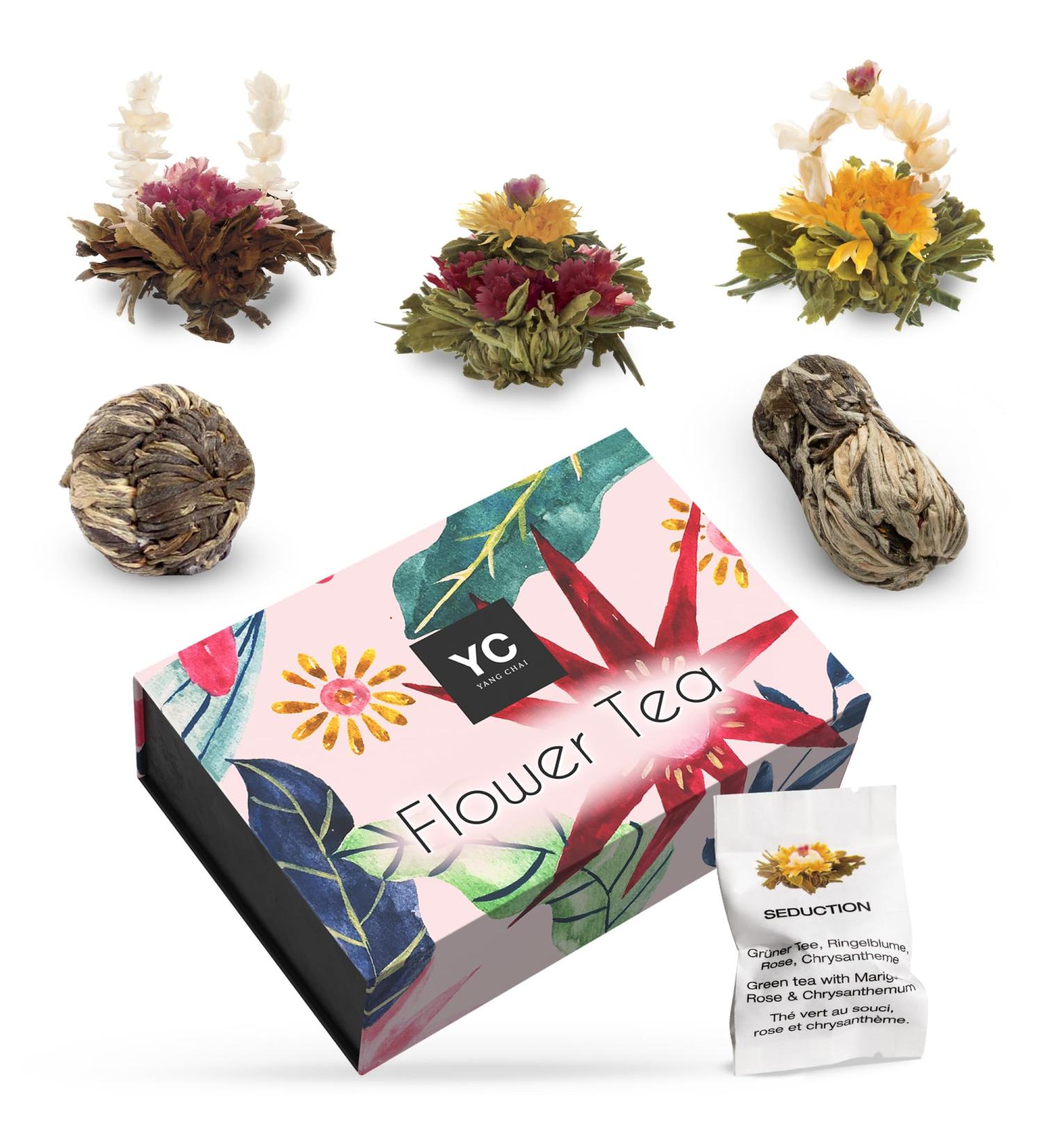 Yc Yang Chai Gift Box - Premium Black & Green Tea Blossoms in Noble MagnetBox | Perfect Gift for Women Mothers & Tea Lovers - Buy Online on GoSupps.com