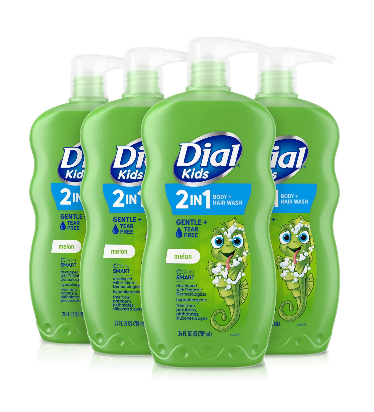 Dial Kids 2-in-1 Body+Hair Wash - Melon 96 | Gentle Cleansing for Kids' Skin and Hair - Buy Online on GoSupps.com